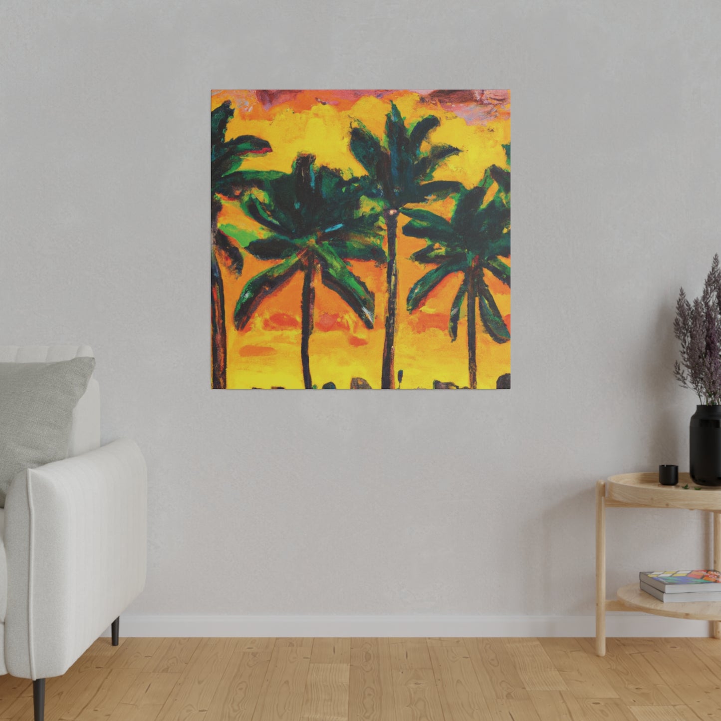 3622W - Miami Beach Sunset Painting Print | Miami | Beach | Sunset | Poster | Home Decor | Wall Art | Canvas