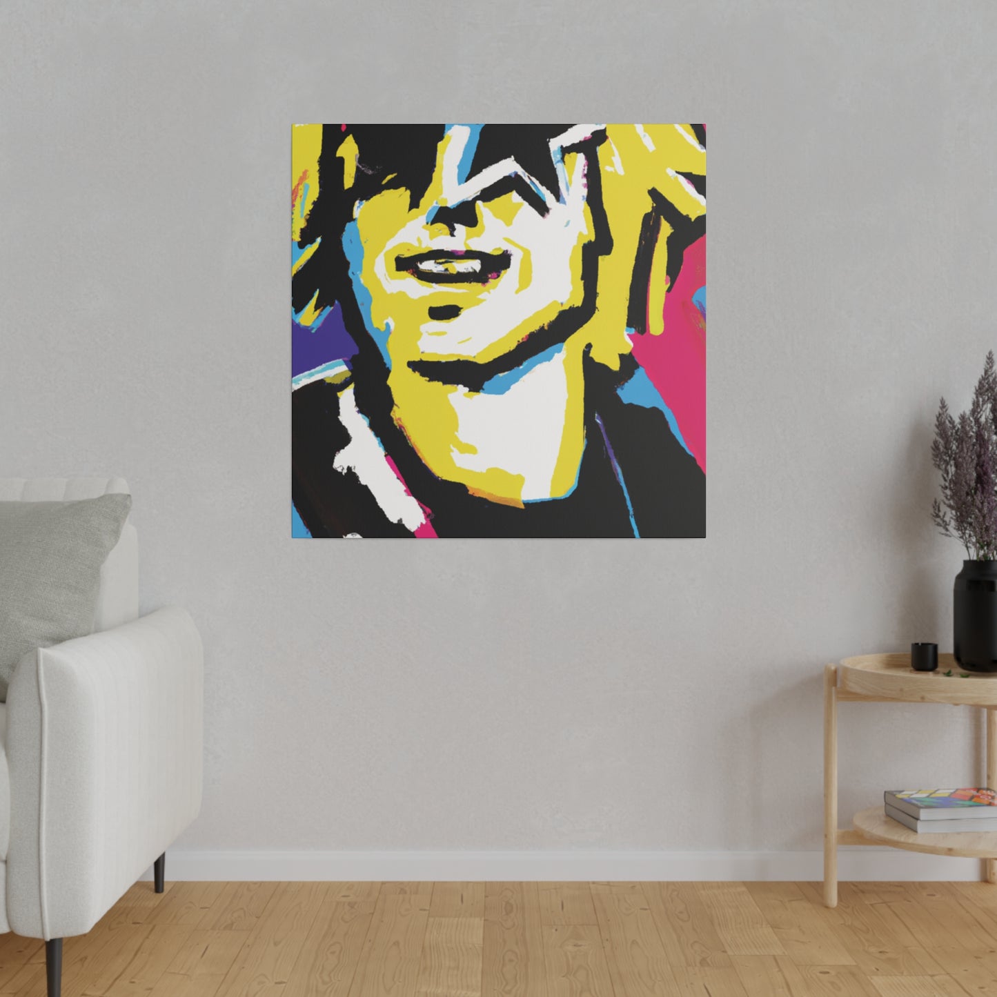 3292X - Rockstar Painting Print | Face | Abstract | Poster | Home Decor | Wall Art | Music Art | Canvas