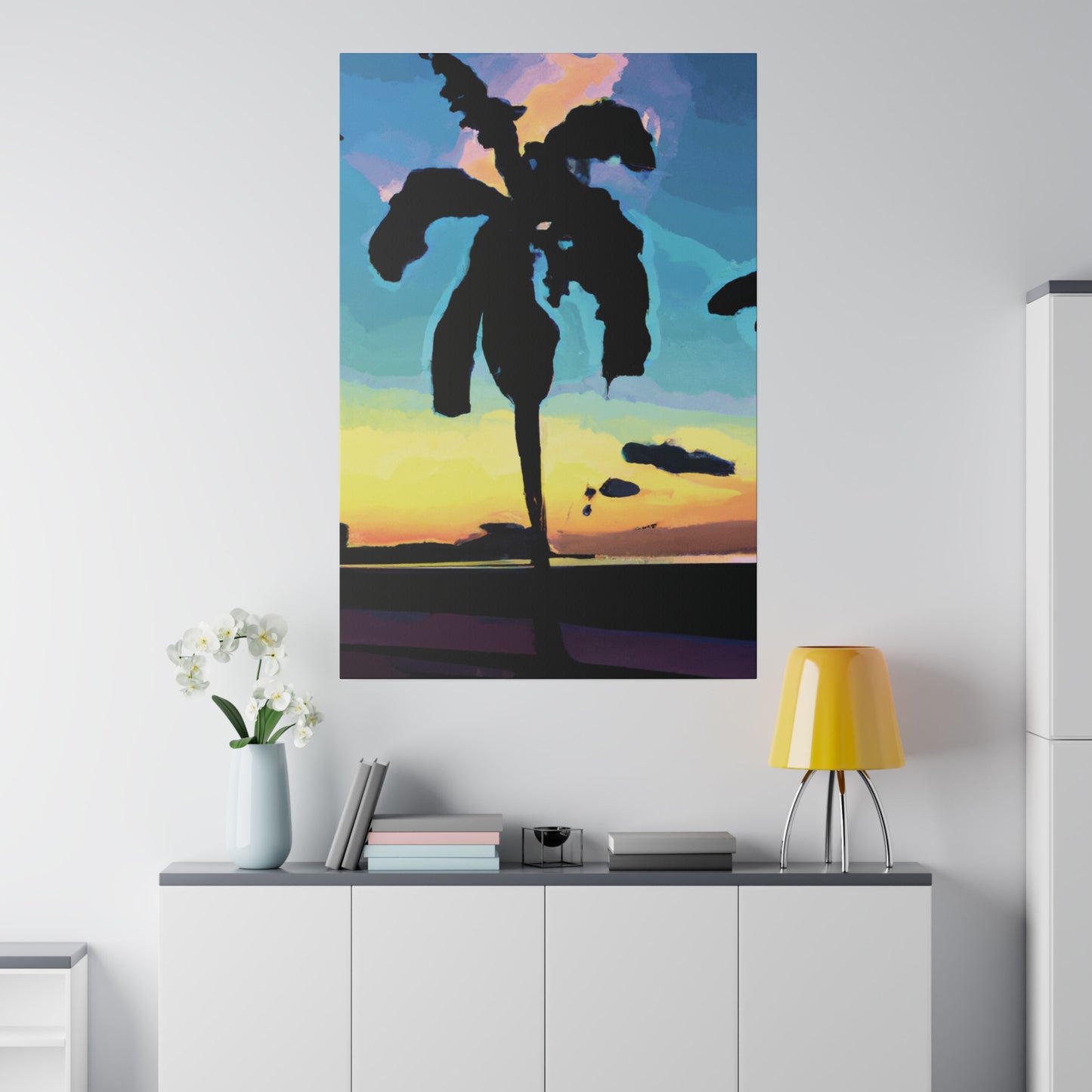 3232A - Miami Beach Sunset Painting Print | Miami | Beach | Sunset | Poster | Home Decor | Wall Art | Canvas