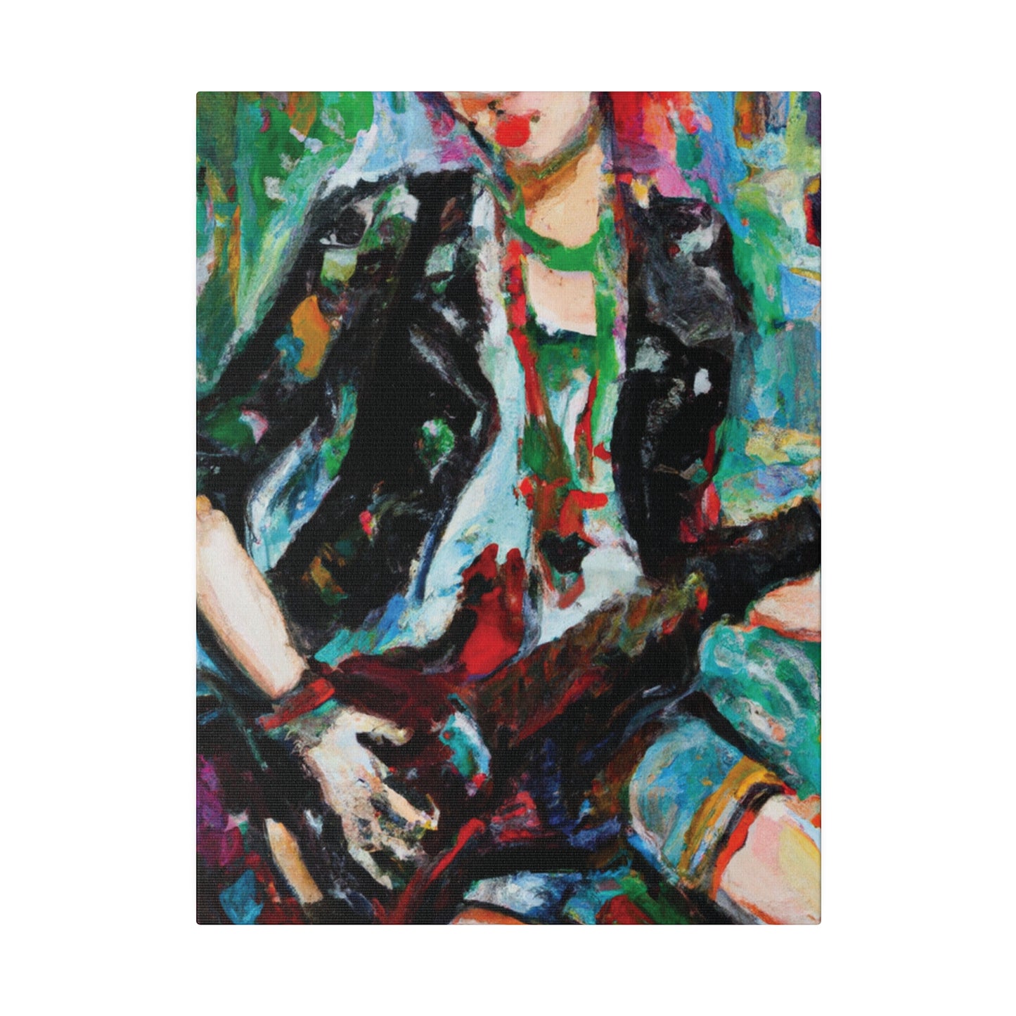 6789Z - Rockstar Oil Painting Style Print | Poster | Home Decor | Wall Art | Music Art | Canvas