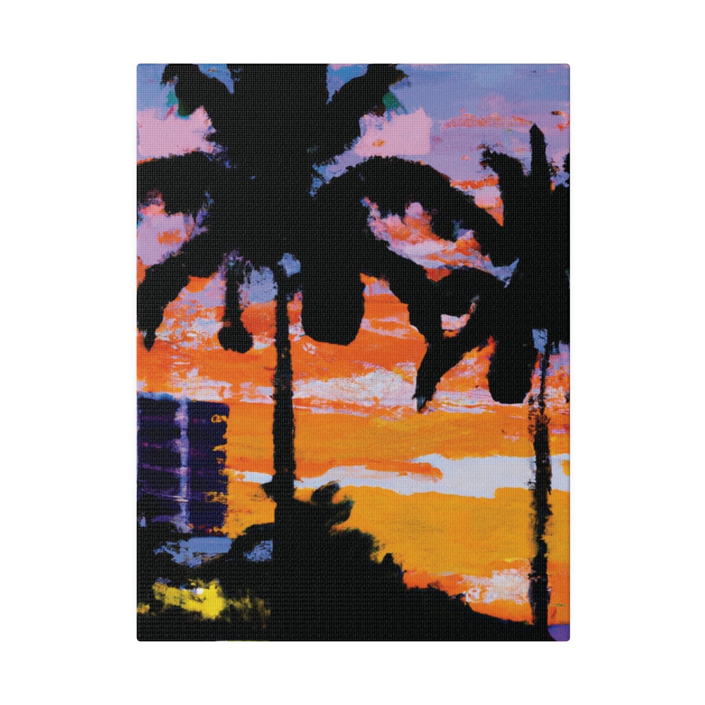 4756G - Miami Beach Sunset Painting Print | Miami | Beach | Sunset | Poster | Home Decor | Wall Art | Canvas