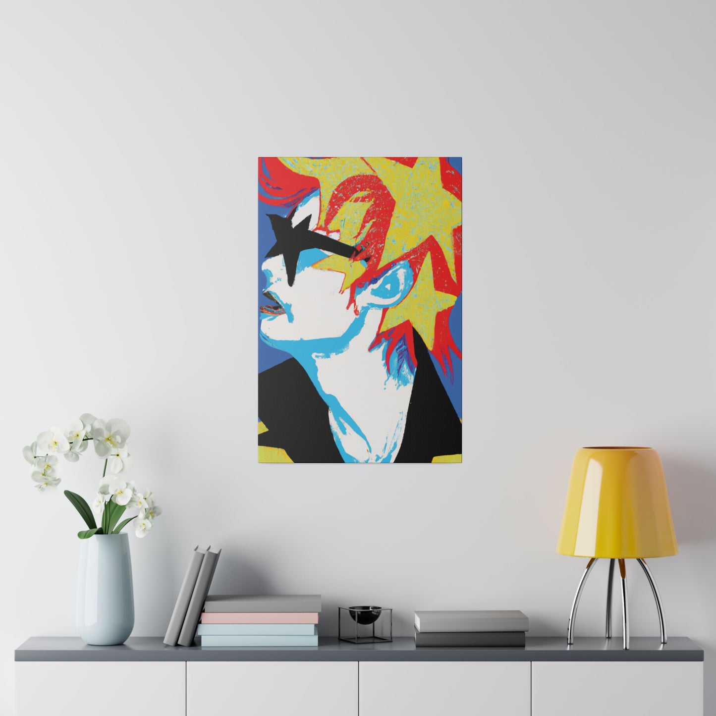 9245E - Rockstar Painting Print | Face | Abstract | Poster | Home Decor | Wall Art | Music Art | Canvas