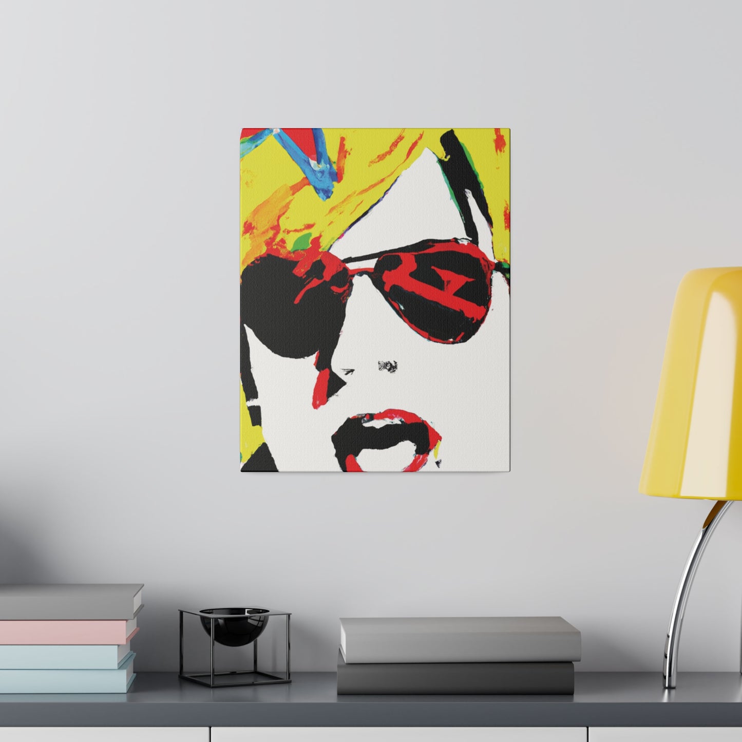 7931Q - Rockstar Painting Print | Face | Abstract | Poster | Home Decor | Wall Art | Music Art | Canvas