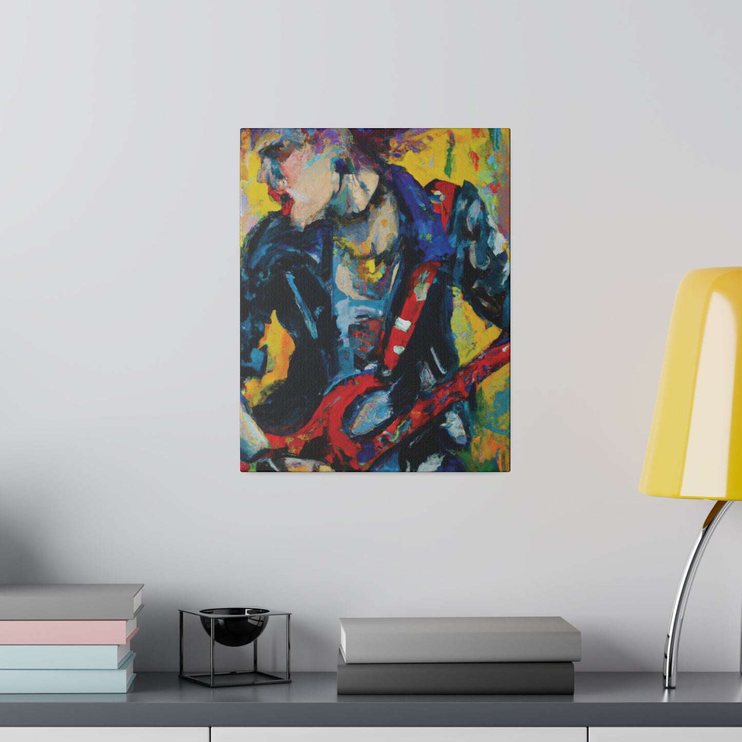 2249F - Rockstar Oil Painting Style Print | Poster | Home Decor | Wall Art | Music Art | Canvas