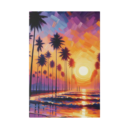 7825Z - miami beach art, sunset background, ocean art work, beach art work, sunset designs, miami beach painting, miami beach print