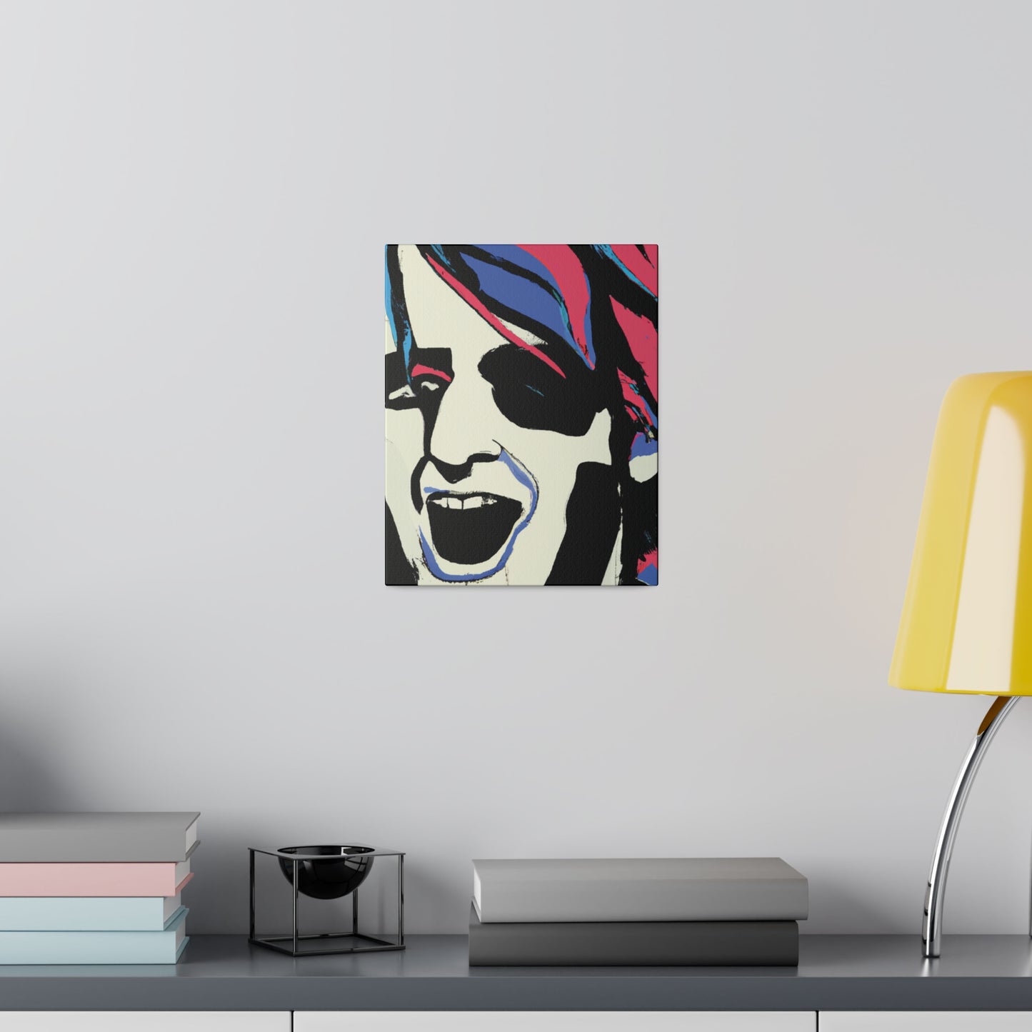 4318K - Rockstar Painting Print | Face | Abstract | Poster | Home Decor | Wall Art | Music Art | Canvas