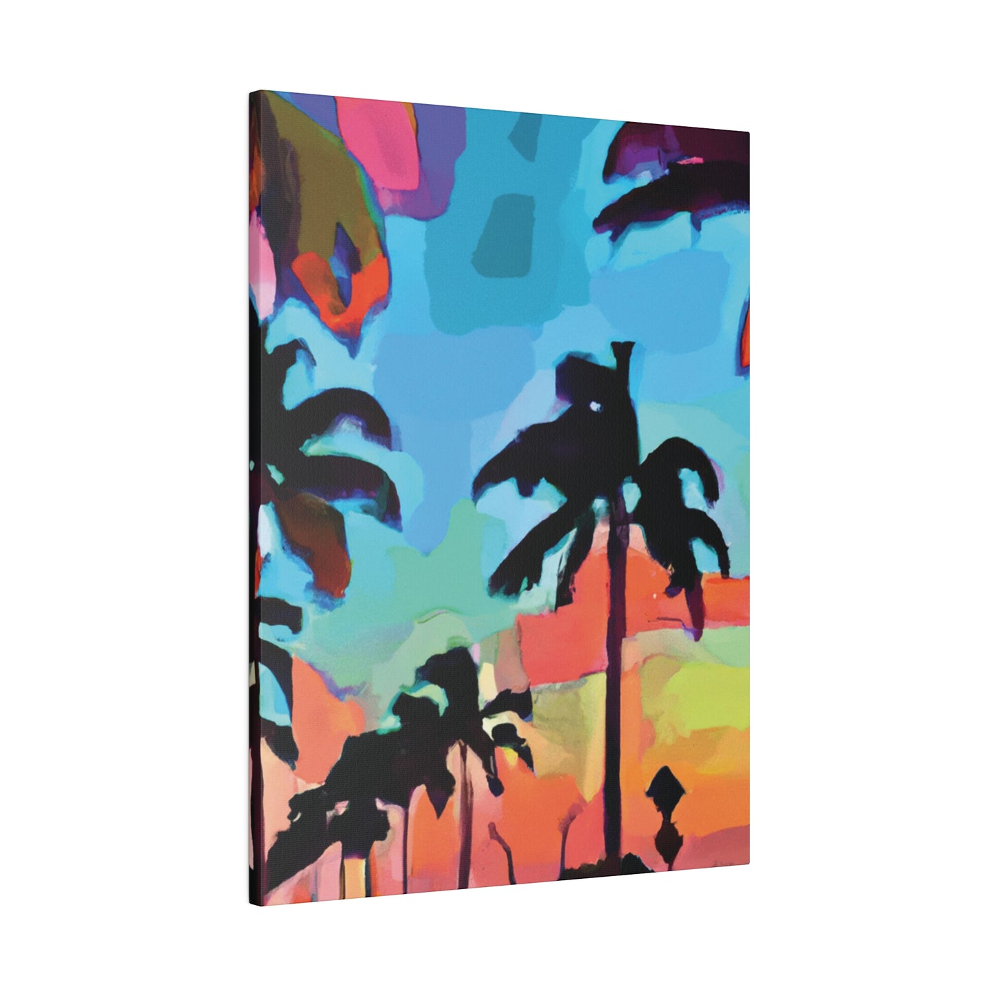 7439V - Miami Beach Sunset Painting Print | Miami | Beach | Sunset | Poster | Home Decor | Wall Art | Canvas