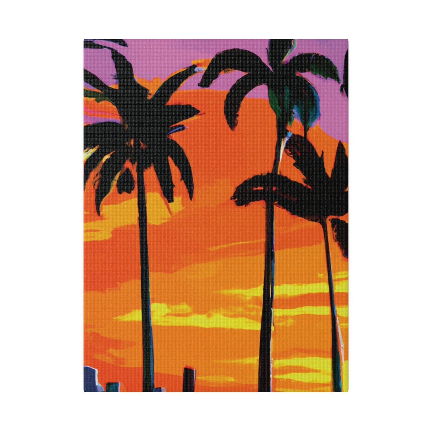 7834K - Miami Beach Sunset Painting Print | Miami | Beach | Sunset | Poster | Home Decor | Wall Art | Canvas