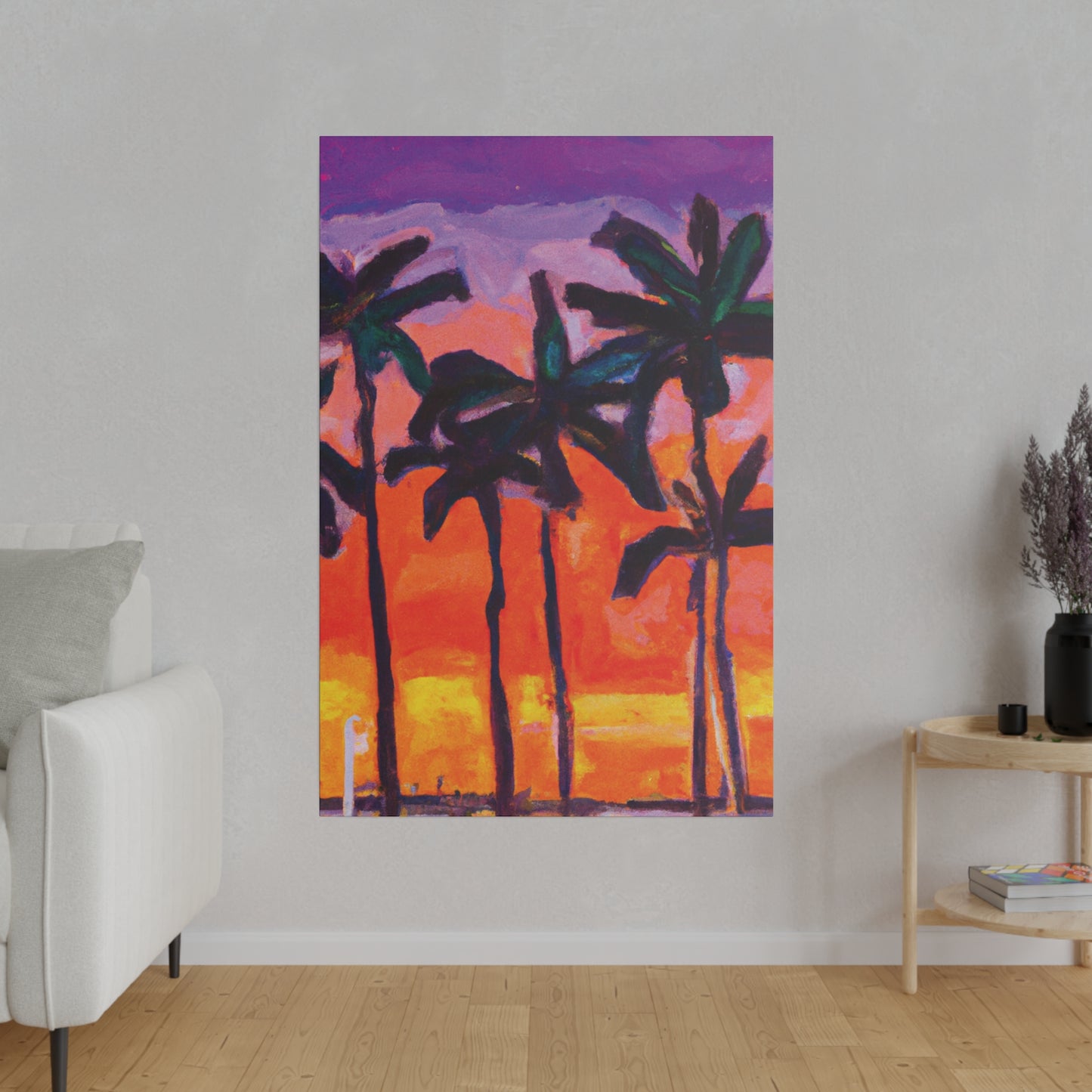 5618V - Miami Beach Sunset Painting Print | Miami | Beach | Sunset | Poster | Home Decor | Wall Art | Canvas