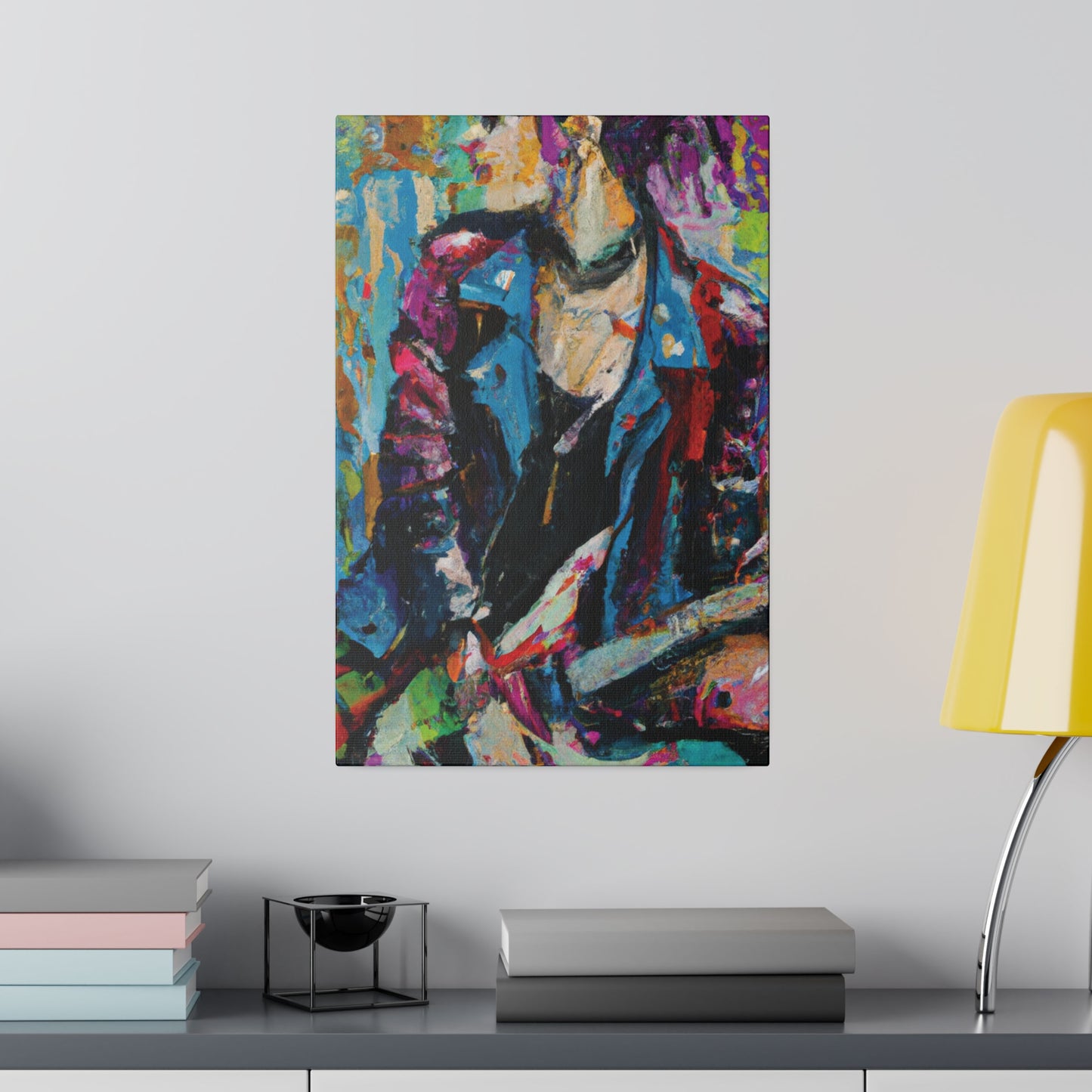 9653F - Rockstar Oil Painting Style Print | Poster | Home Decor | Wall Art | Music Art | Canvas