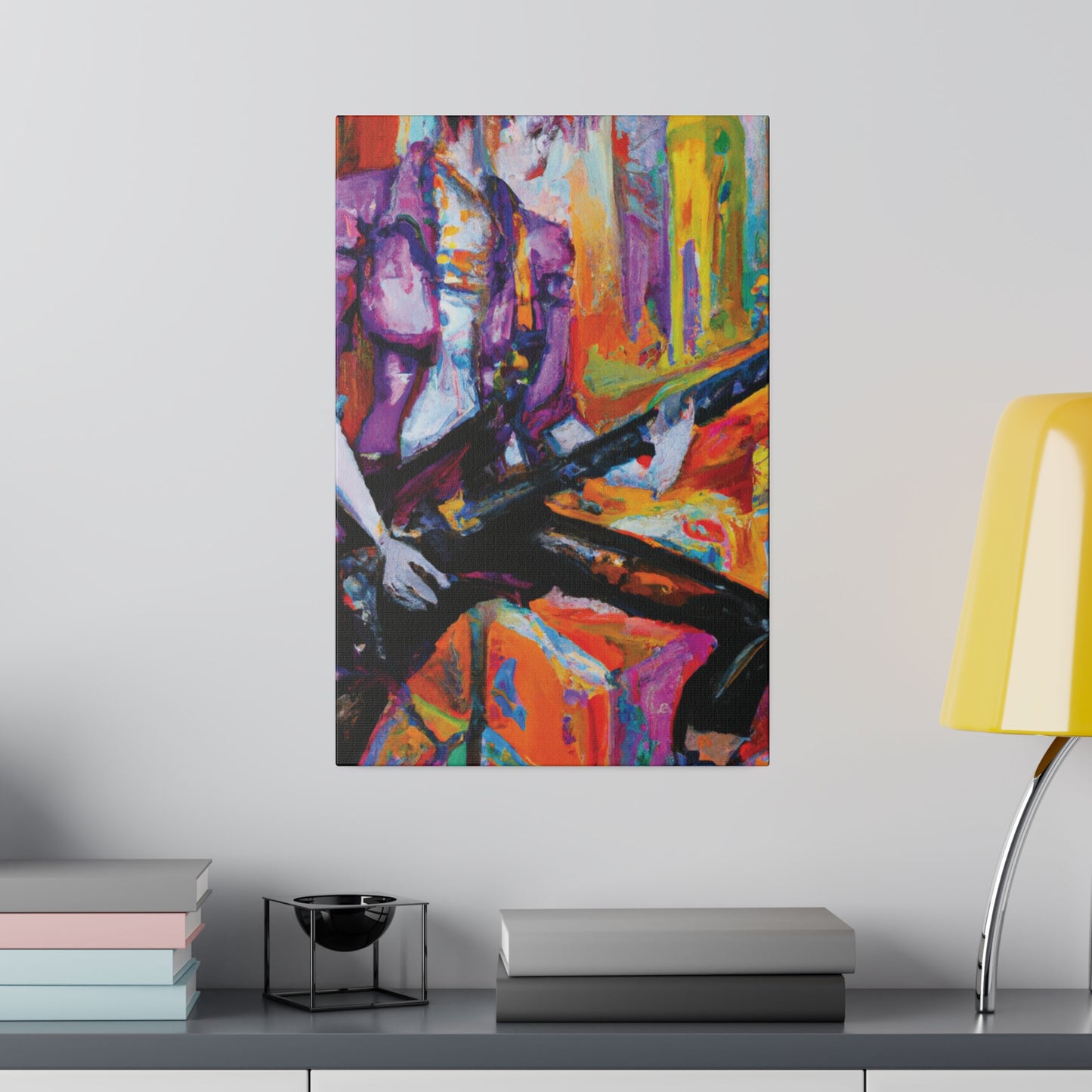 477F - Rockstar Oil Painting Style Print | Poster | Home Decor | Wall Art | Music Art | Canvas