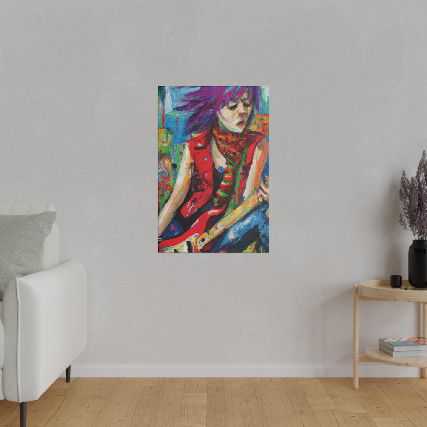 6732Q - Rockstar Oil Painting Style Print | Poster | Home Decor | Wall Art | Music Art | Canvas