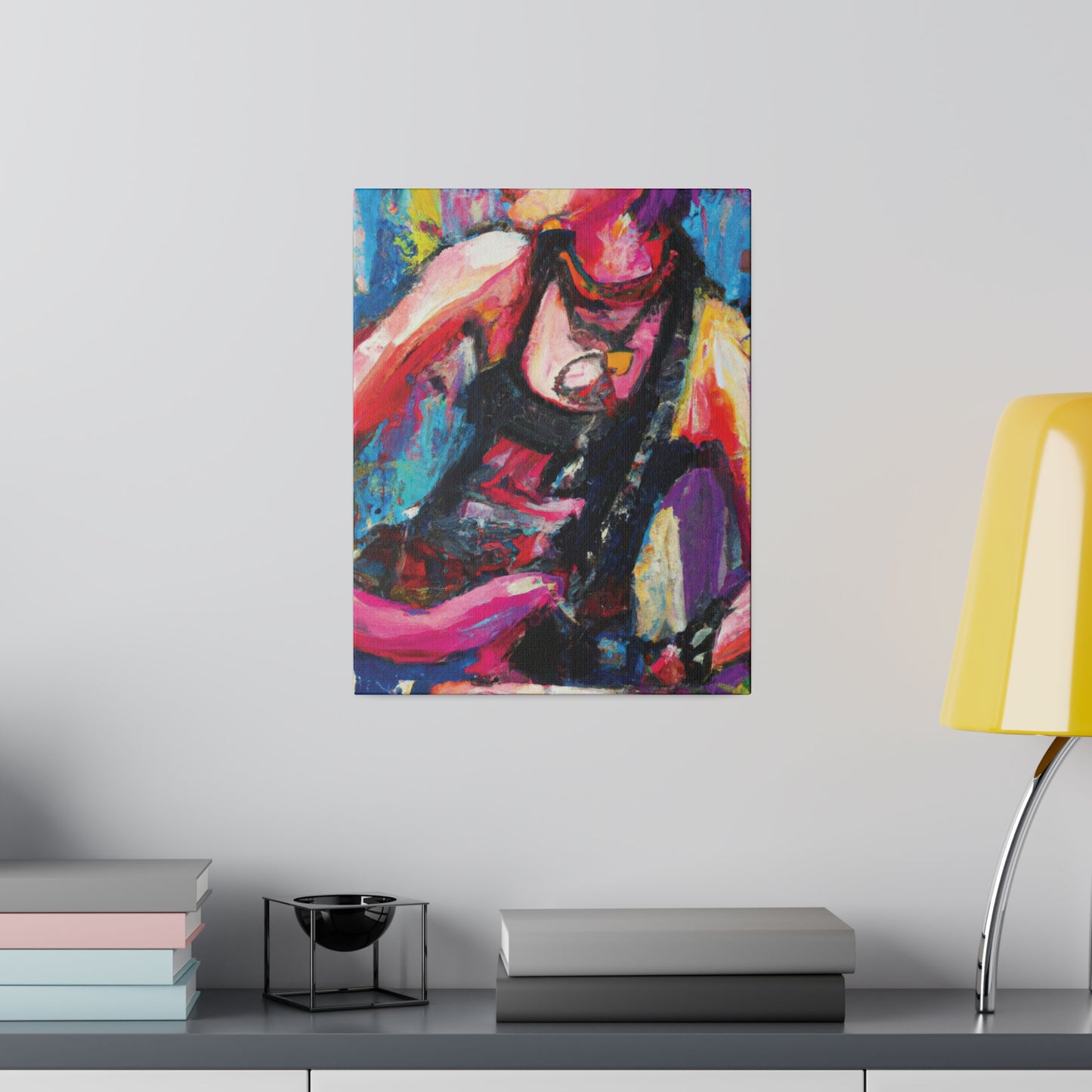 7793Y - Rockstar Oil Painting Style Print | Poster | Home Decor | Wall Art | Music Art | Canvas