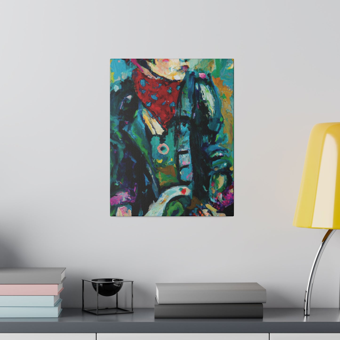 7263A - Rockstar Oil Painting Style Print | Poster | Home Decor | Wall Art | Music Art | Canvas