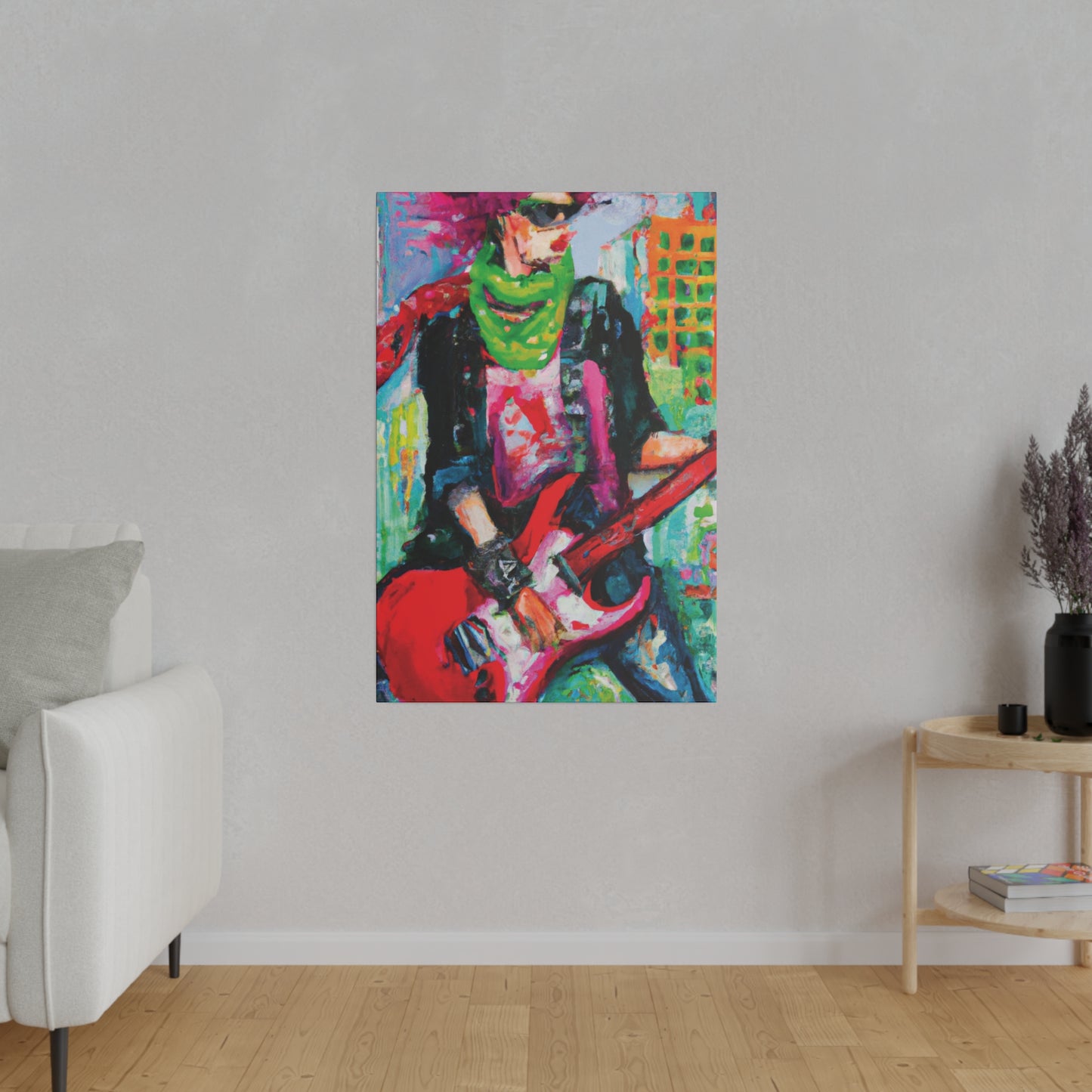 3075J - Rockstar Oil Painting Style Print | Poster | Home Decor | Wall Art | Music Art | Canvas