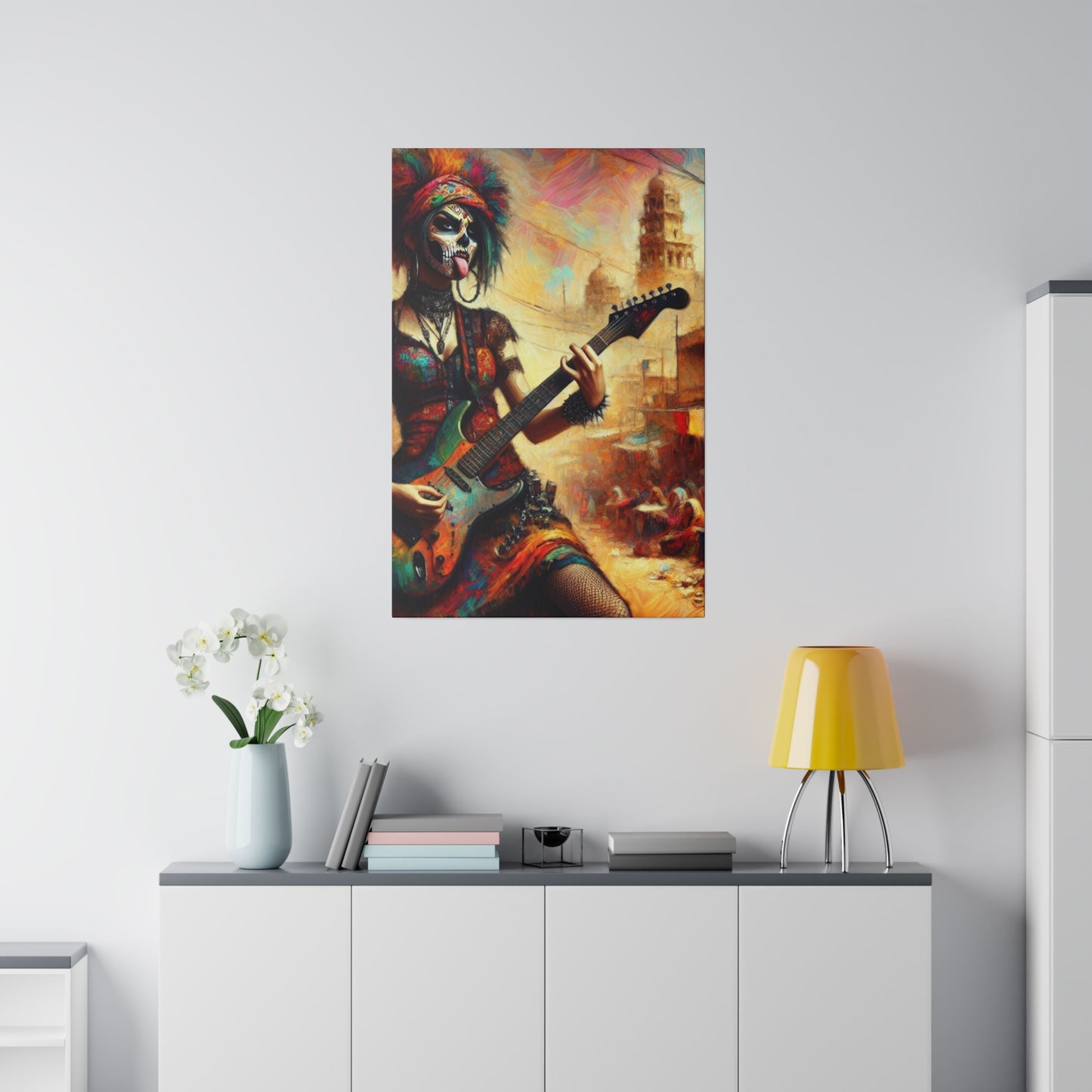 3752F - Rockstar Oil Painting Style Print | Poster | Home Decor | Wall Art | Music Art | Canvas