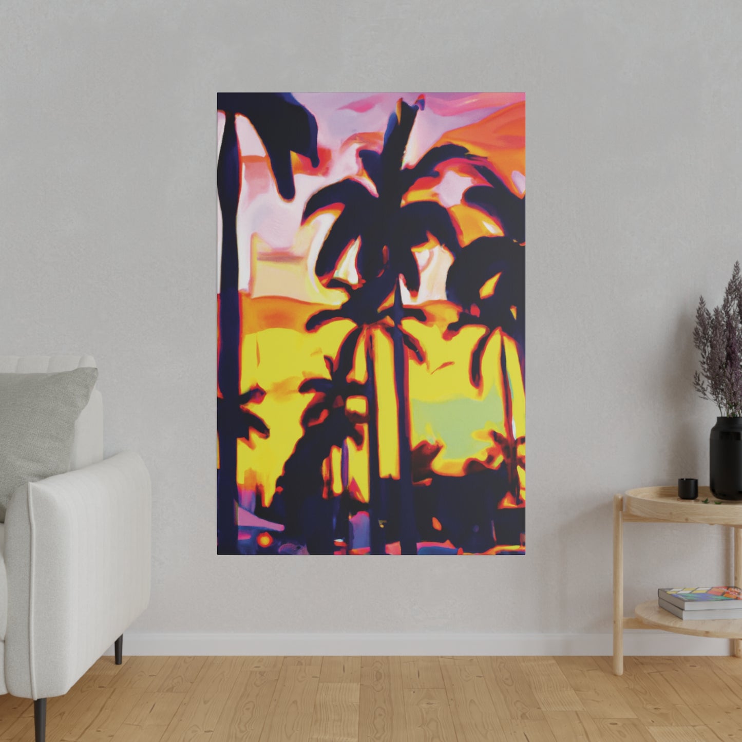 8254X - Miami Beach Sunset Painting Print | Miami | Beach | Sunset | Poster | Home Decor | Wall Art | Canvas