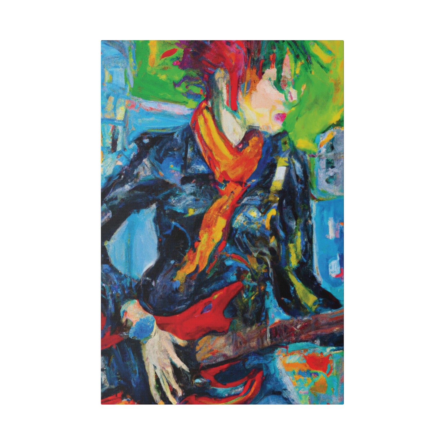 935O - Rockstar Oil Painting Style Print | Poster | Home Decor | Wall Art | Music Art | Canvas