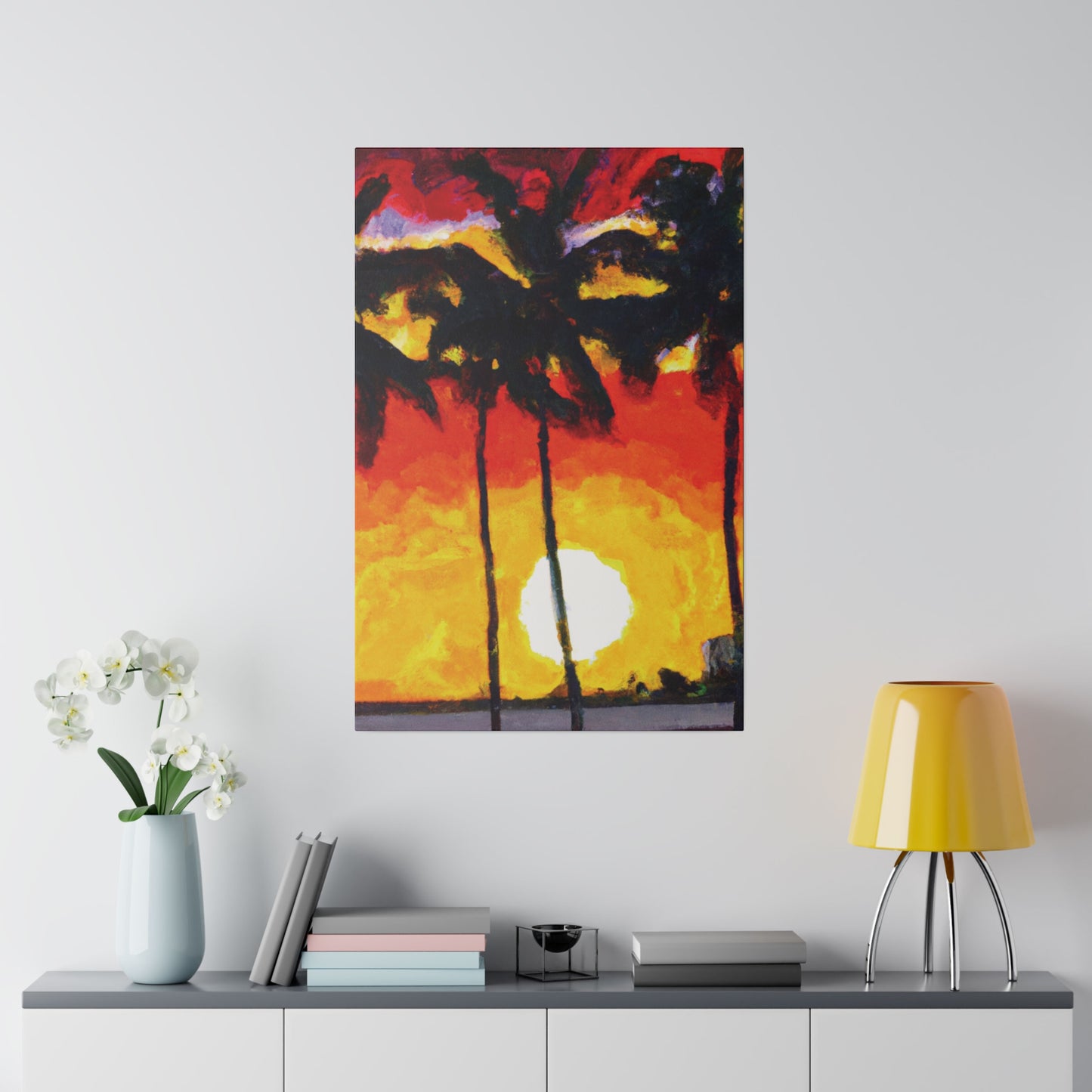 6973R - Miami Beach Sunset Painting Print | Miami | Beach | Sunset | Poster | Home Decor | Wall Art | Canvas