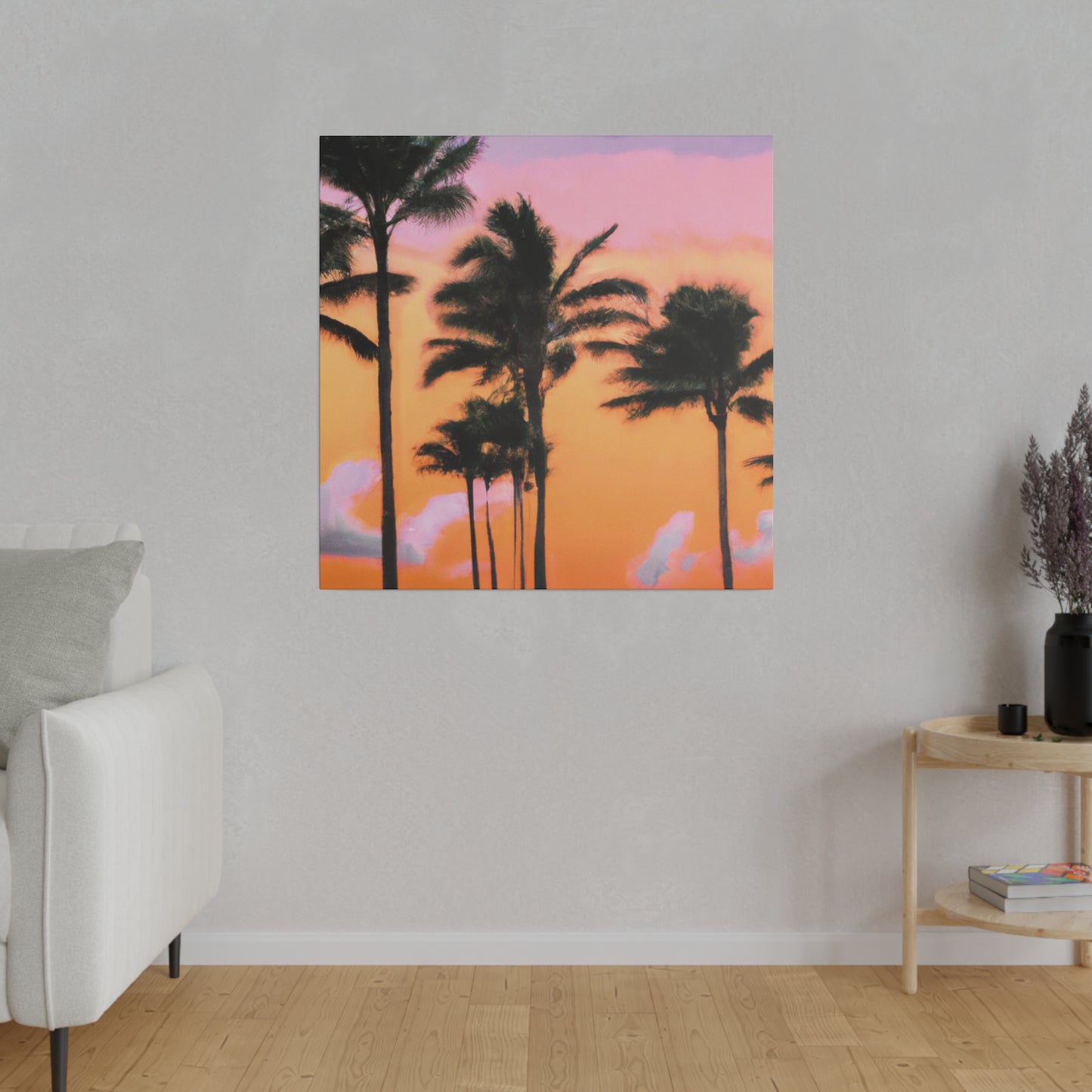 4126T - Miami Beach Sunset Painting Print | Miami | Beach | Sunset | Poster | Home Decor | Wall Art | Canvas