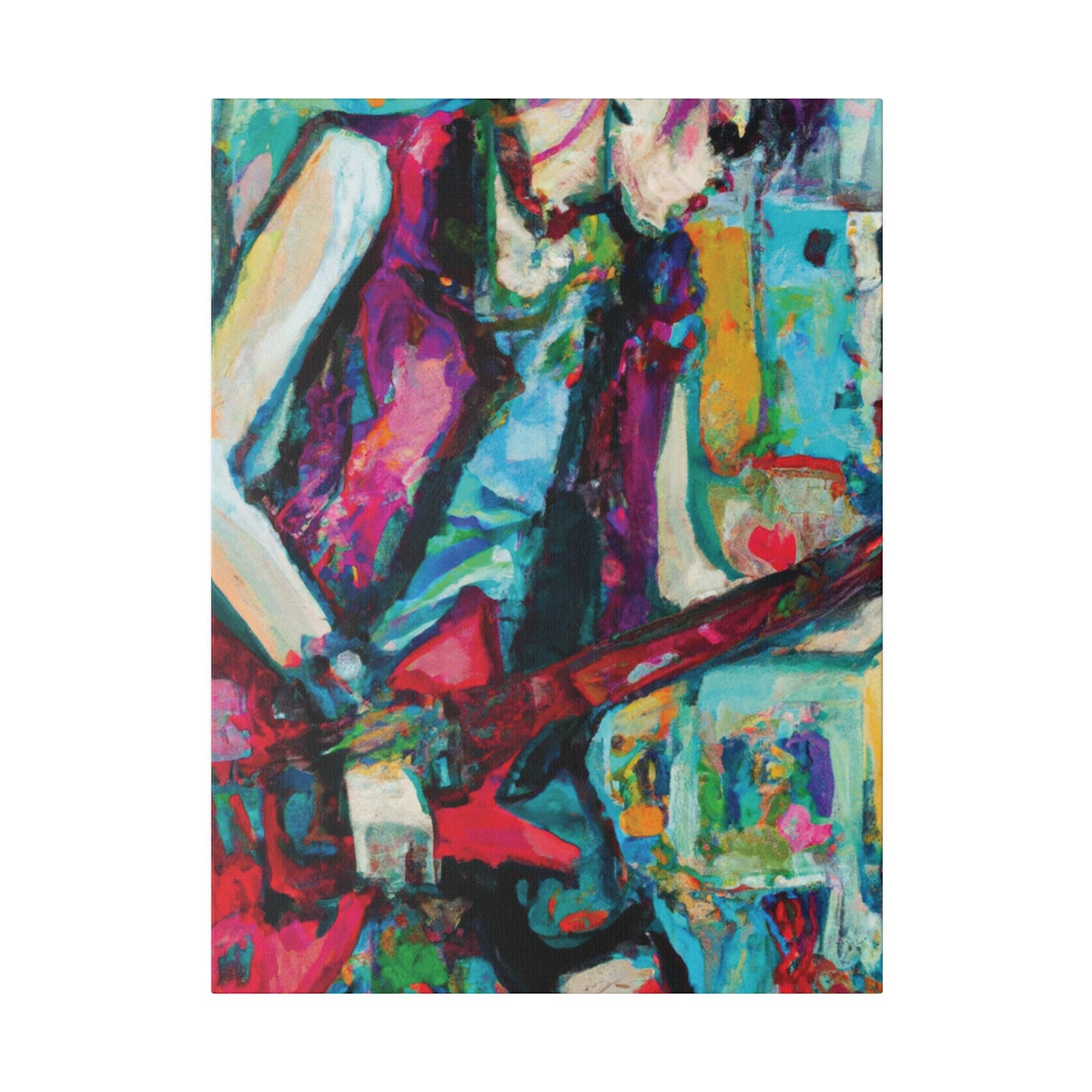 8398K - Rockstar Oil Painting Style Print | Poster | Home Decor | Wall Art | Music Art | Canvas