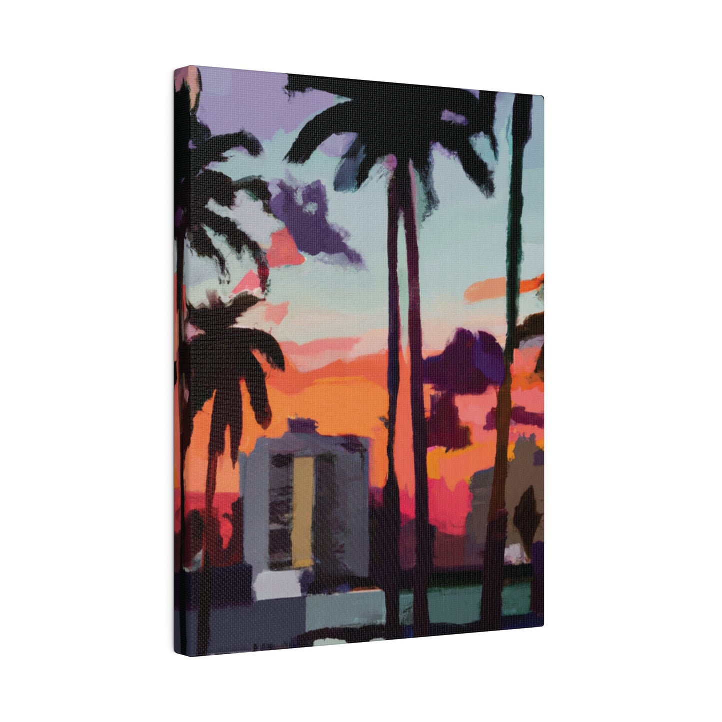 8405R - Miami Beach Sunset Painting Print | Miami | Beach | Sunset | Poster | Home Decor | Wall Art | Canvas