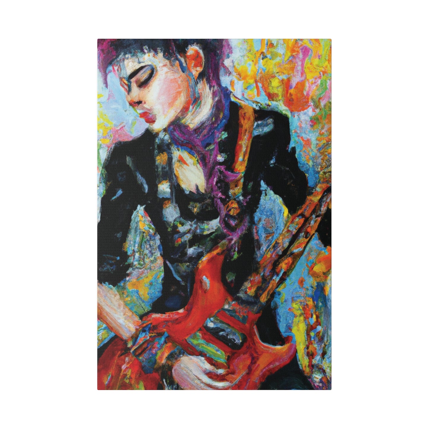 7123G - Rockstar Oil Painting Style Print | Poster | Home Decor | Wall Art | Music Art | Canvas