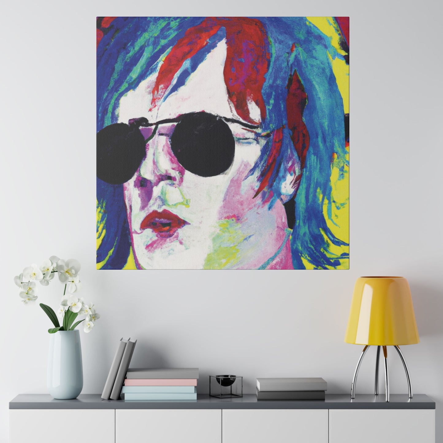 7634A - Rockstar Painting Print | Face | Abstract | Poster | Home Decor | Wall Art | Music Art | Canvas