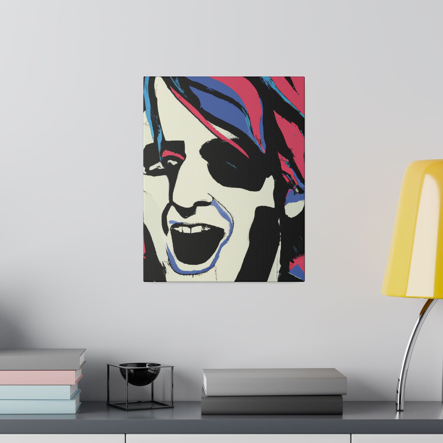 4318K - Rockstar Painting Print | Face | Abstract | Poster | Home Decor | Wall Art | Music Art | Canvas