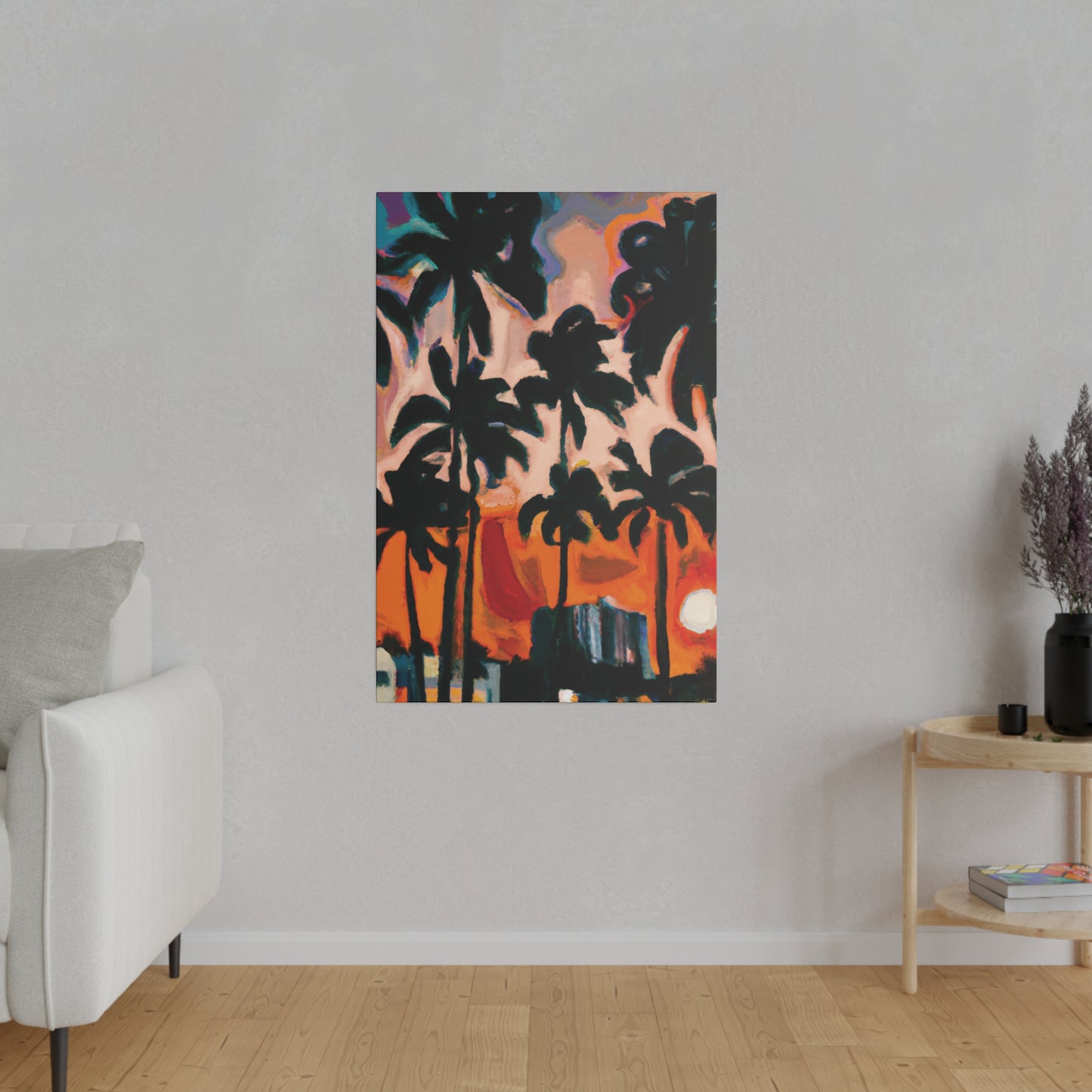 4317T - Miami Beach Sunset Painting Print | Miami | Beach | Sunset | Poster | Home Decor | Wall Art | Canvas