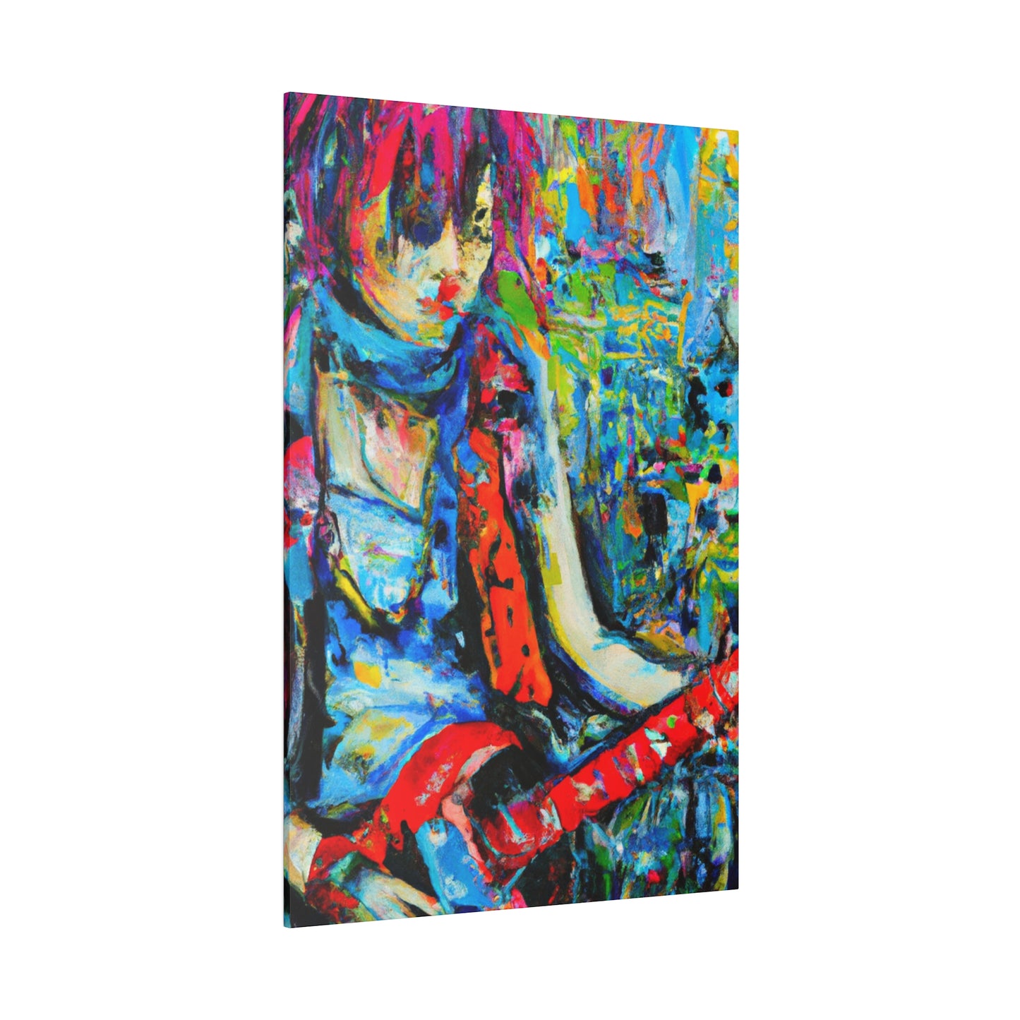 7391A - Rockstar Oil Painting Style Print | Poster | Music Art | Home Decor | Wall Art | Canvas