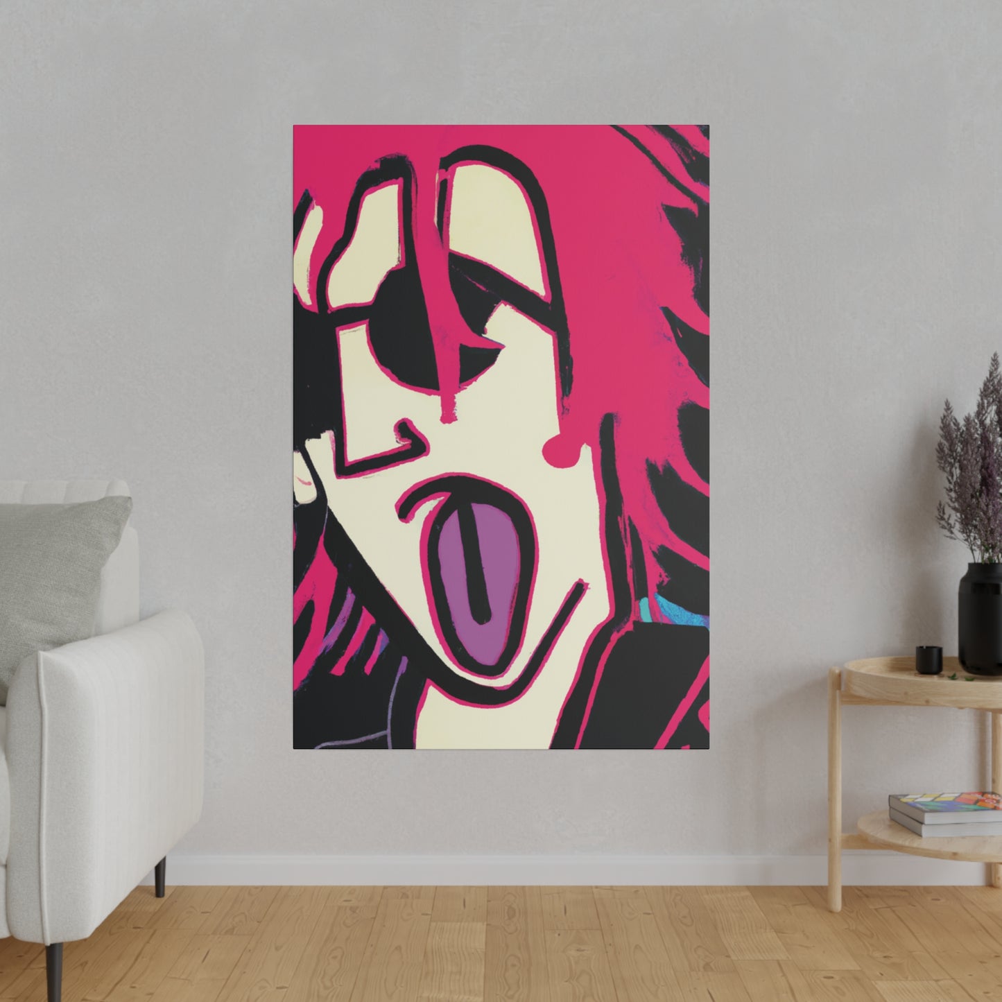 7356Q - Rockstar Painting Print | Face | Abstract | Poster | Home Decor | Wall Art | Music Art | Canvas