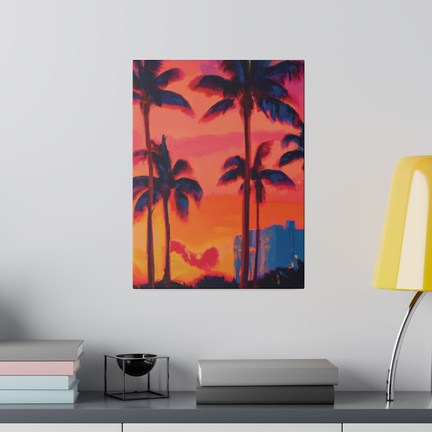 4456Y - Miami Beach Sunset Painting Print | Miami | Beach | Sunset | Poster | Home Decor | Wall Art | Canvas