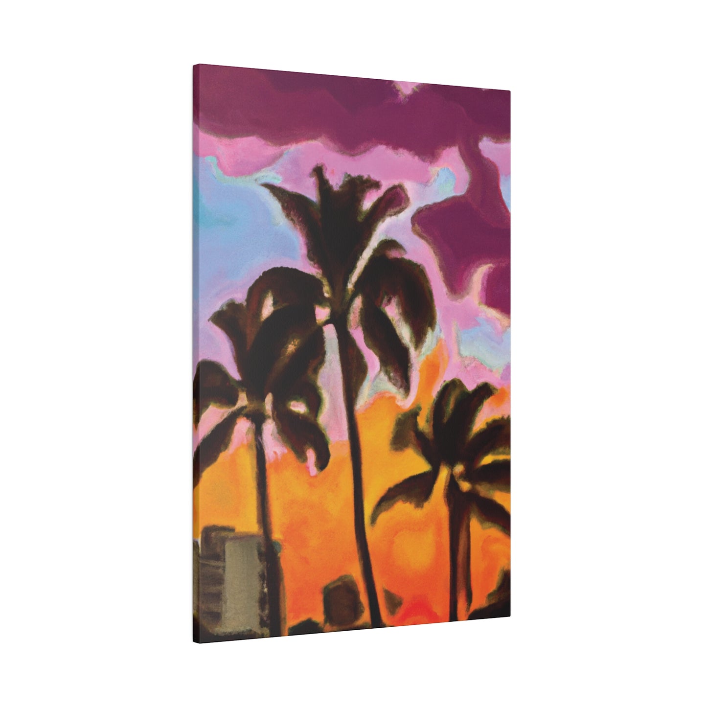 6721C - Miami Beach Sunset Painting Print | Miami | Beach | Sunset | Poster | Home Decor | Wall Art | Canvas