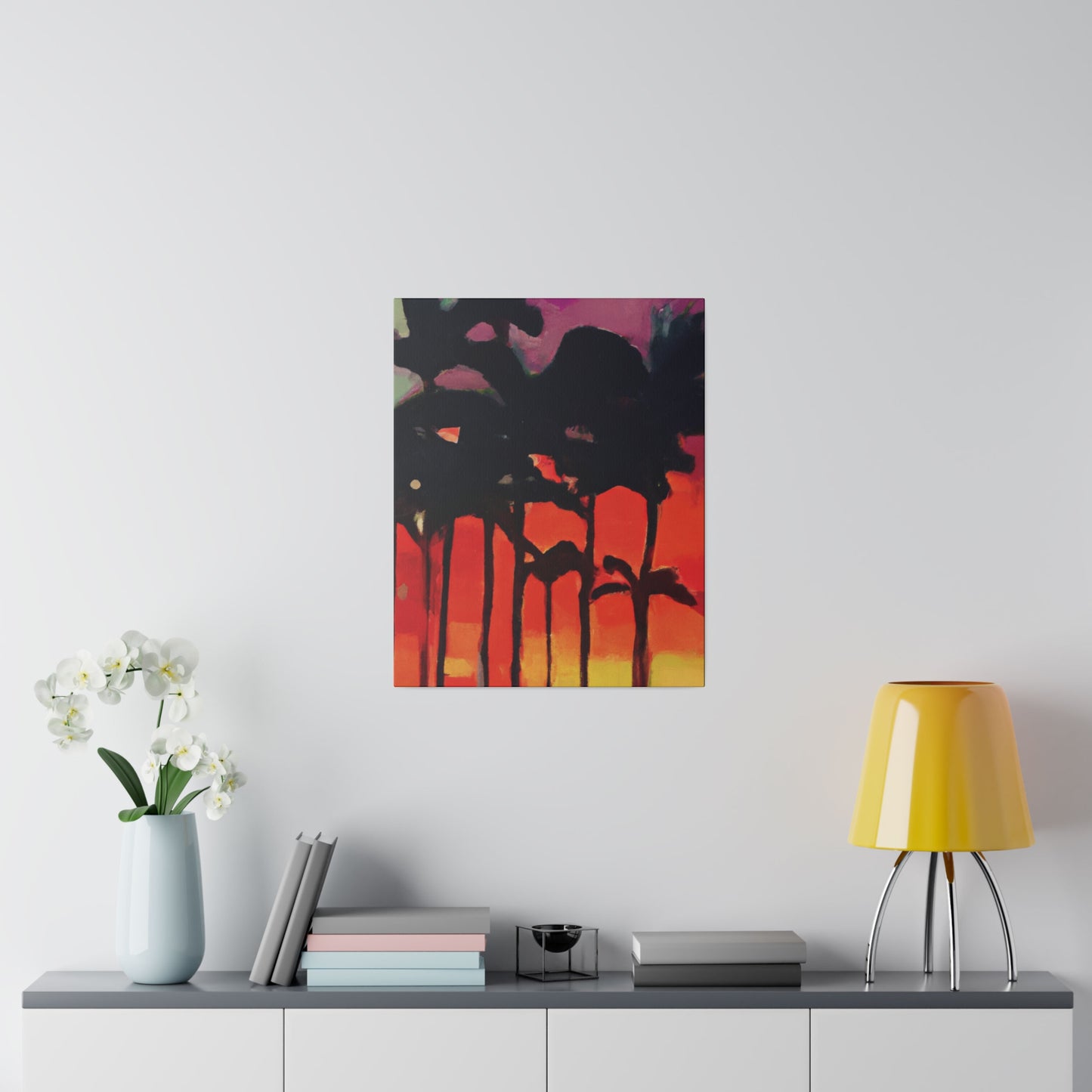9653K - Miami Beach Sunset Painting Print | Miami | Beach | Sunset | Poster | Home Decor | Wall Art | Canvas