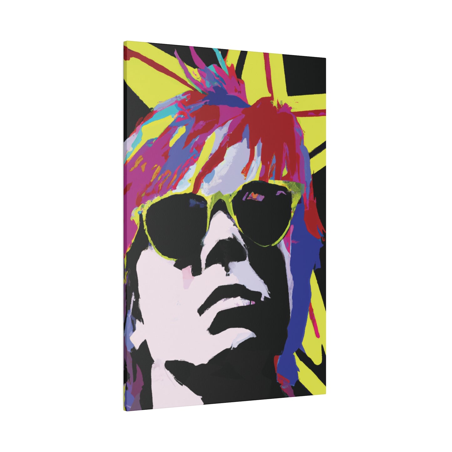 2184J - Rockstar Painting Print | Face | Abstract | Poster | Home Decor | Wall Art | Music Art | Canvas