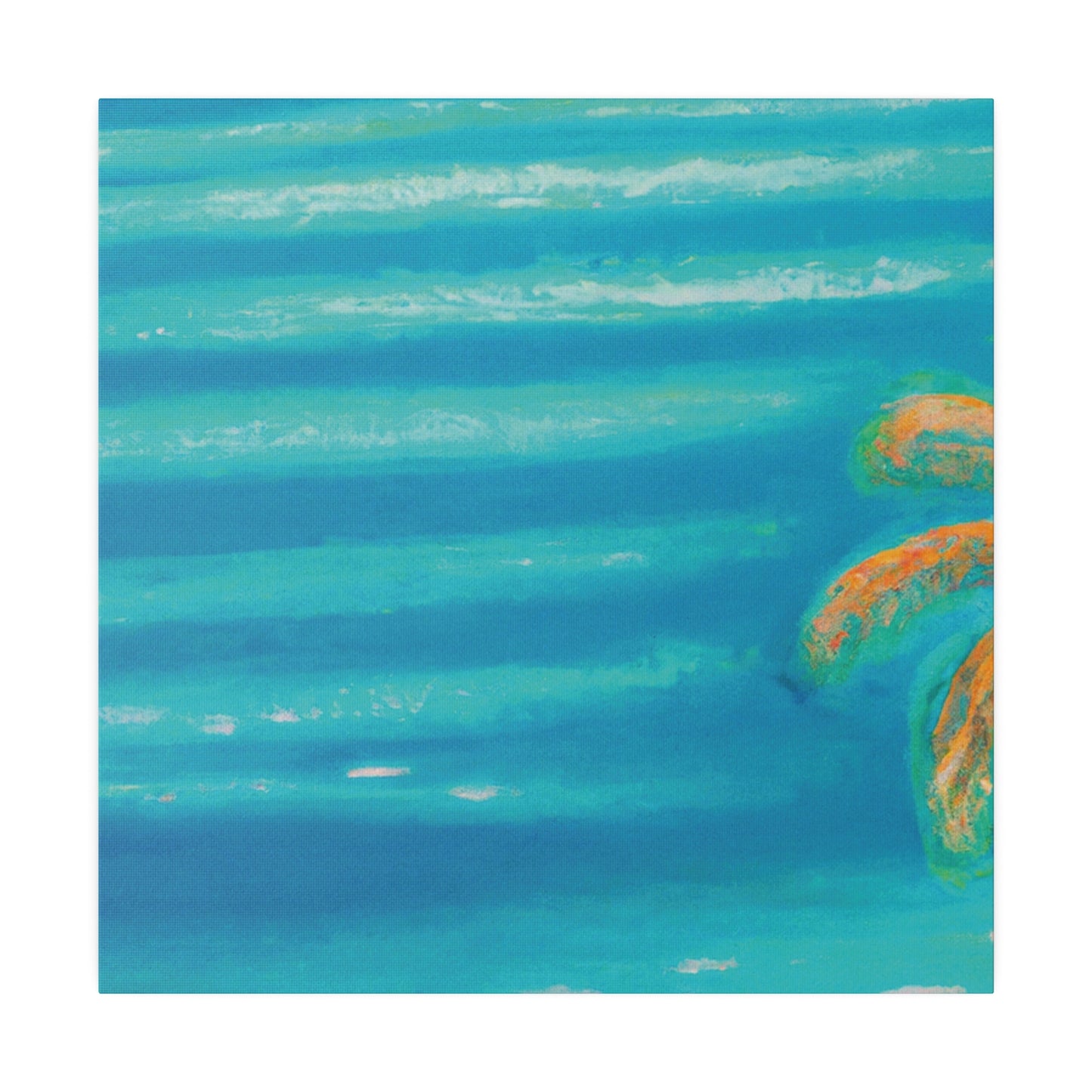 8745H - Bahamas Ocean Painting Print | Bahamas | Ocean | Beach | Poster | Home Decor | Wall Art | Canvas