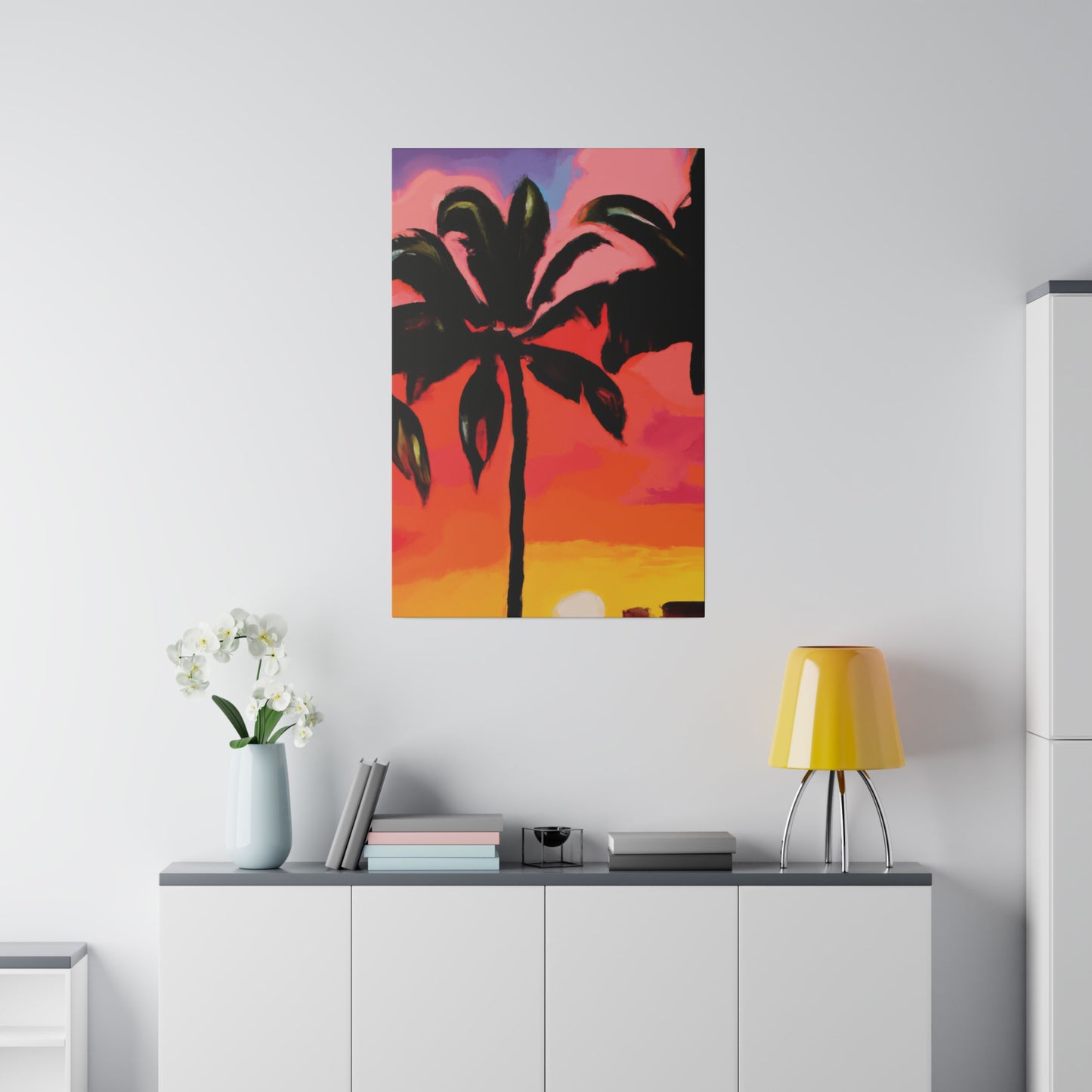 8093Z - Miami Beach Sunset Painting Print | Miami | Beach | Sunset | Poster | Home Decor | Wall Art | Canvas