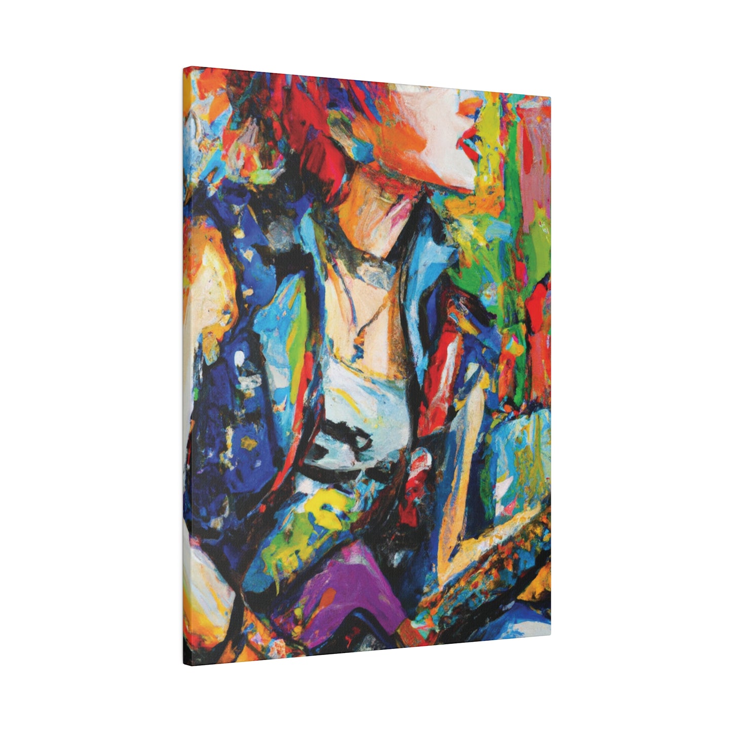 1135V - Rockstar Oil Painting Style Print | Poster | Home Decor | Wall Art | Music Art | Canvas