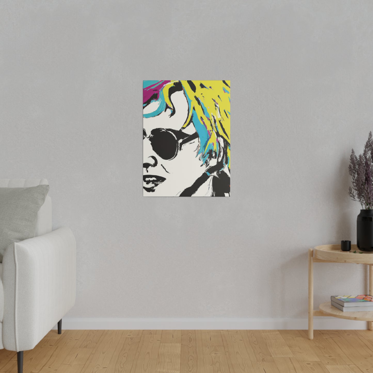 3921R - Rockstar Painting Print | Face | Abstract | Poster | Home Decor | Wall Art | Music Art | Canvas