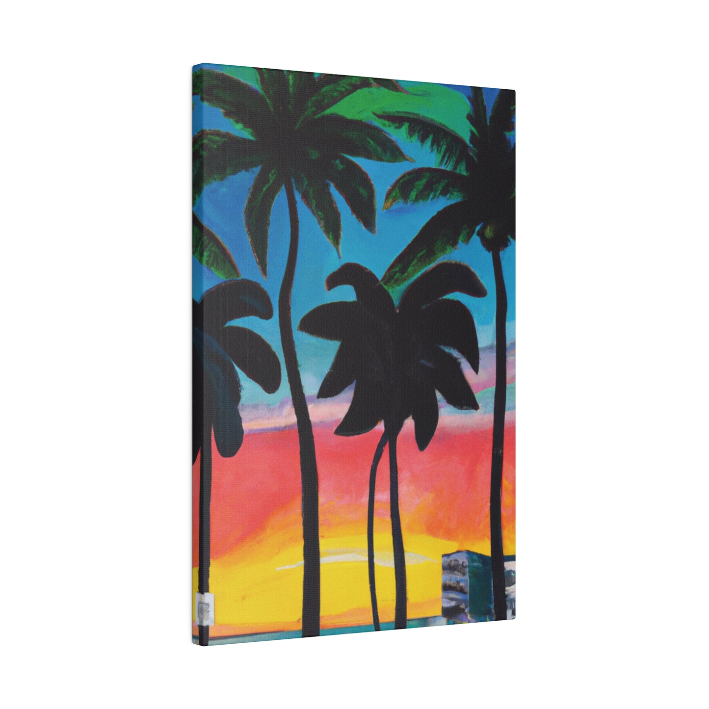 7322T - Miami Beach Sunset Painting Print | Miami | Beach | Sunset | Poster | Home Decor | Wall Art | Canvas