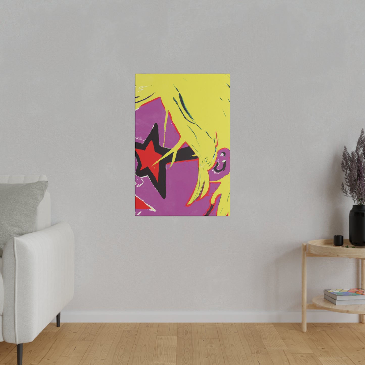 938K - Rockstar Painting Print | Face | Abstract | Poster | Home Decor | Wall Art | Music Art | Canvas
