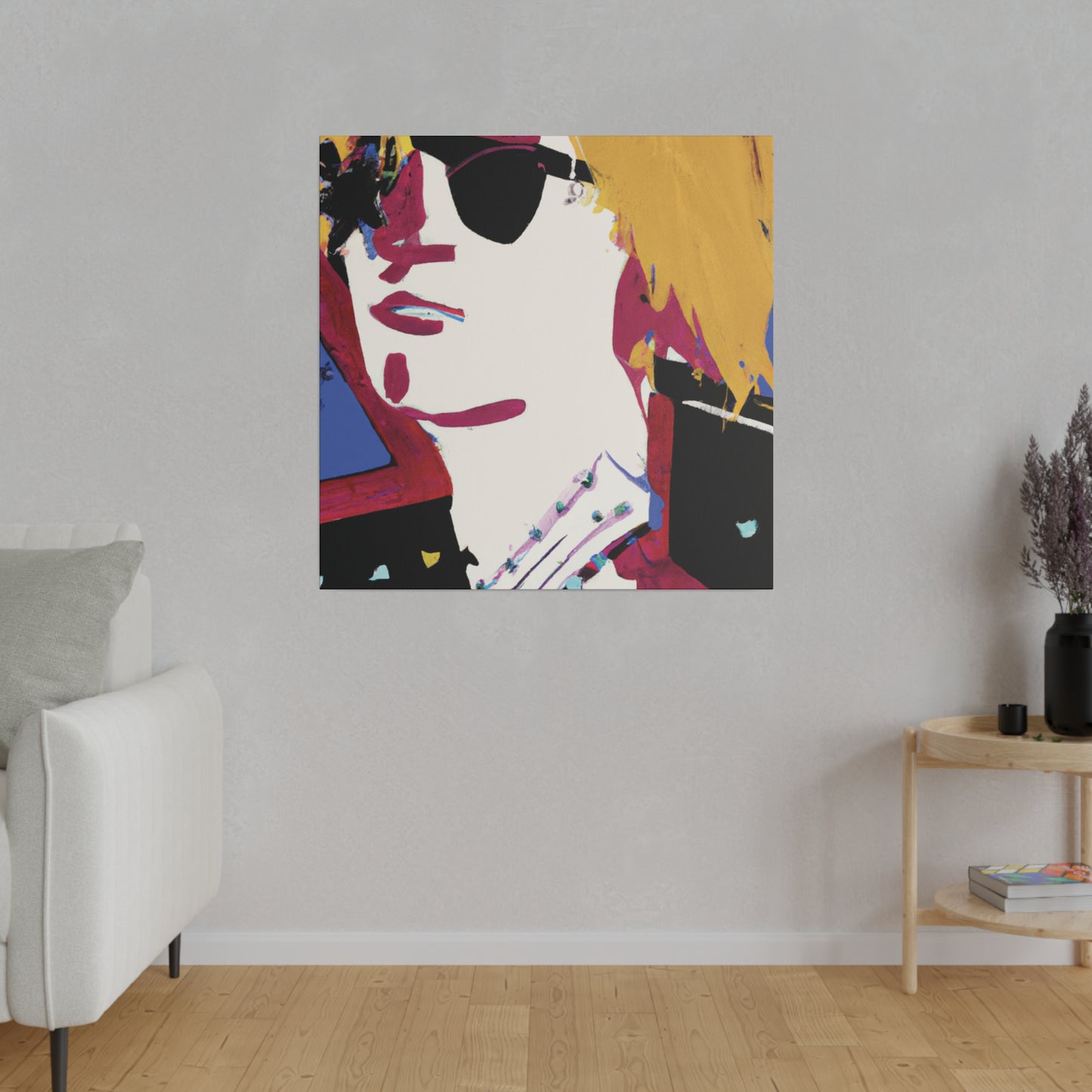 8305A - Rockstar Painting Print | Face | Abstract | Poster | Home Decor | Wall Art | Music Art | Canvas