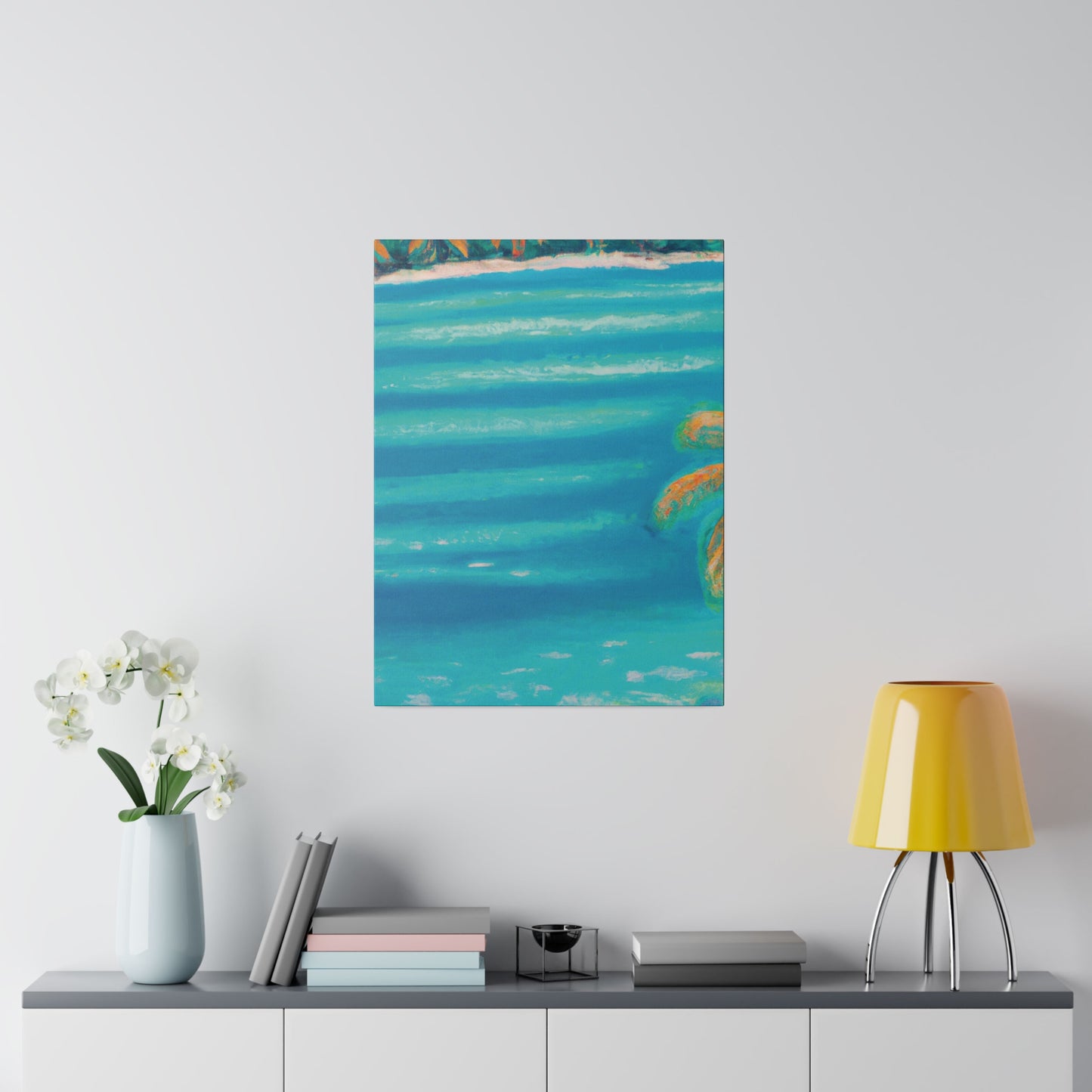 8745H - Bahamas Ocean Painting Print | Bahamas | Ocean | Beach | Poster | Home Decor | Wall Art | Canvas