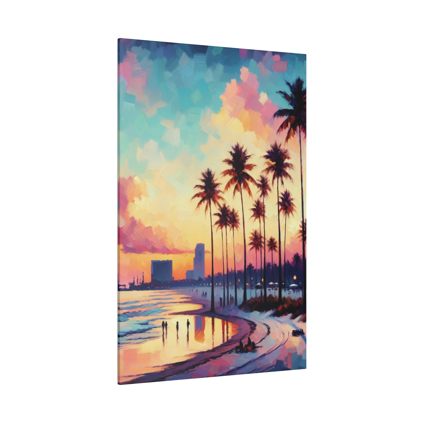 8816Y - miami beach art, sunset background, ocean art work, beach art work, sunset designs, miami beach painting, miami beach print