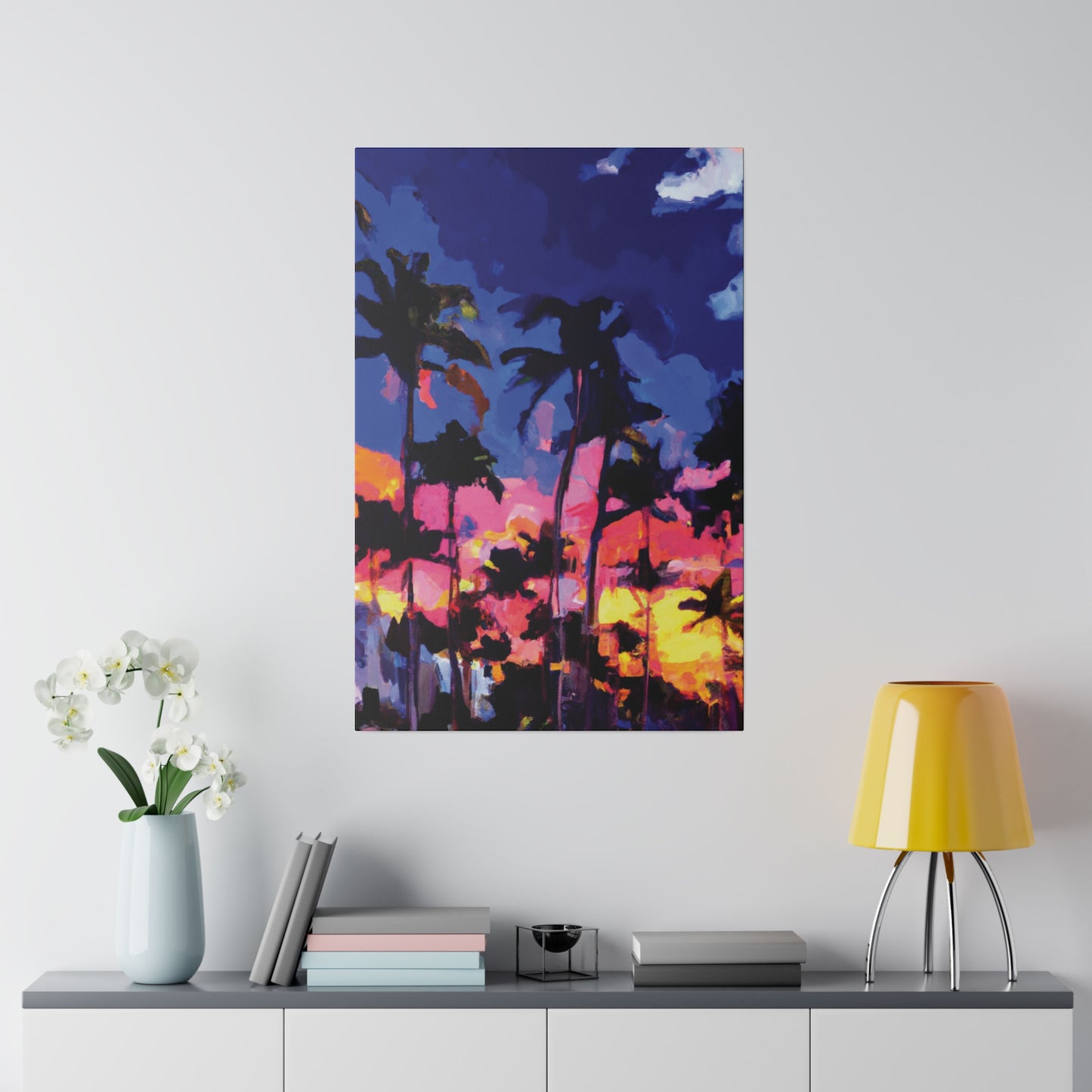 4397K - Miami Beach Sunset Painting Print | Miami | Beach | Sunset | Poster | Home Decor | Wall Art | Canvas