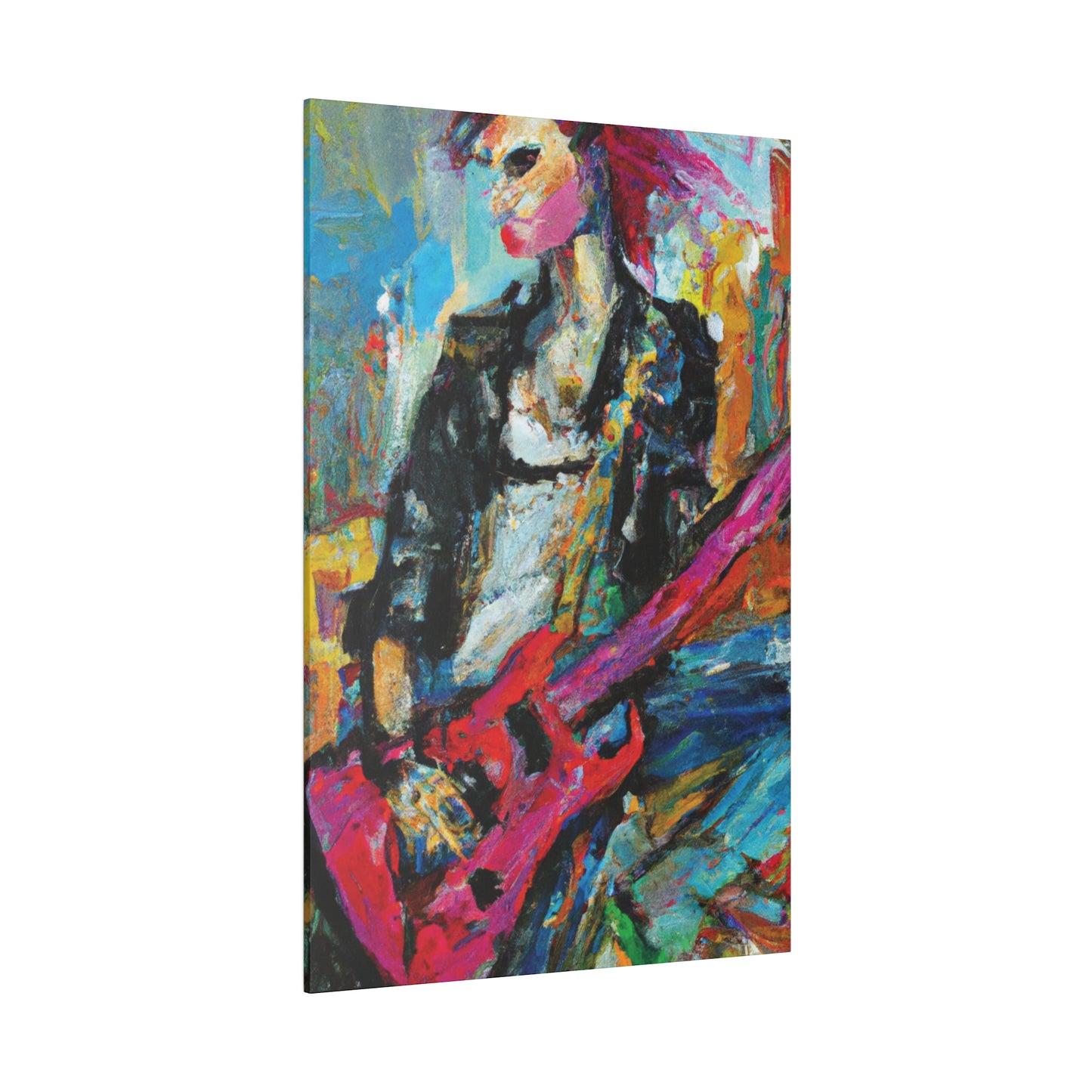 472O - Rockstar Oil Painting Style Print | Poster | Home Decor | Wall Art | Music Art | Canvas