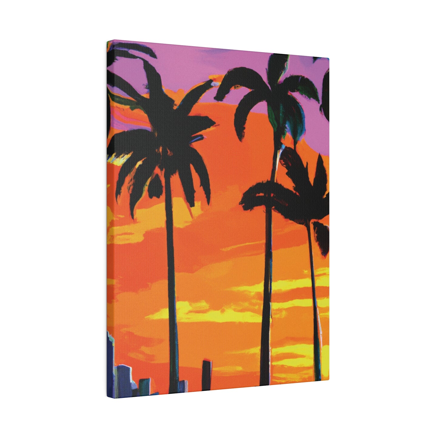 7834K - Miami Beach Sunset Painting Print | Miami | Beach | Sunset | Poster | Home Decor | Wall Art | Canvas