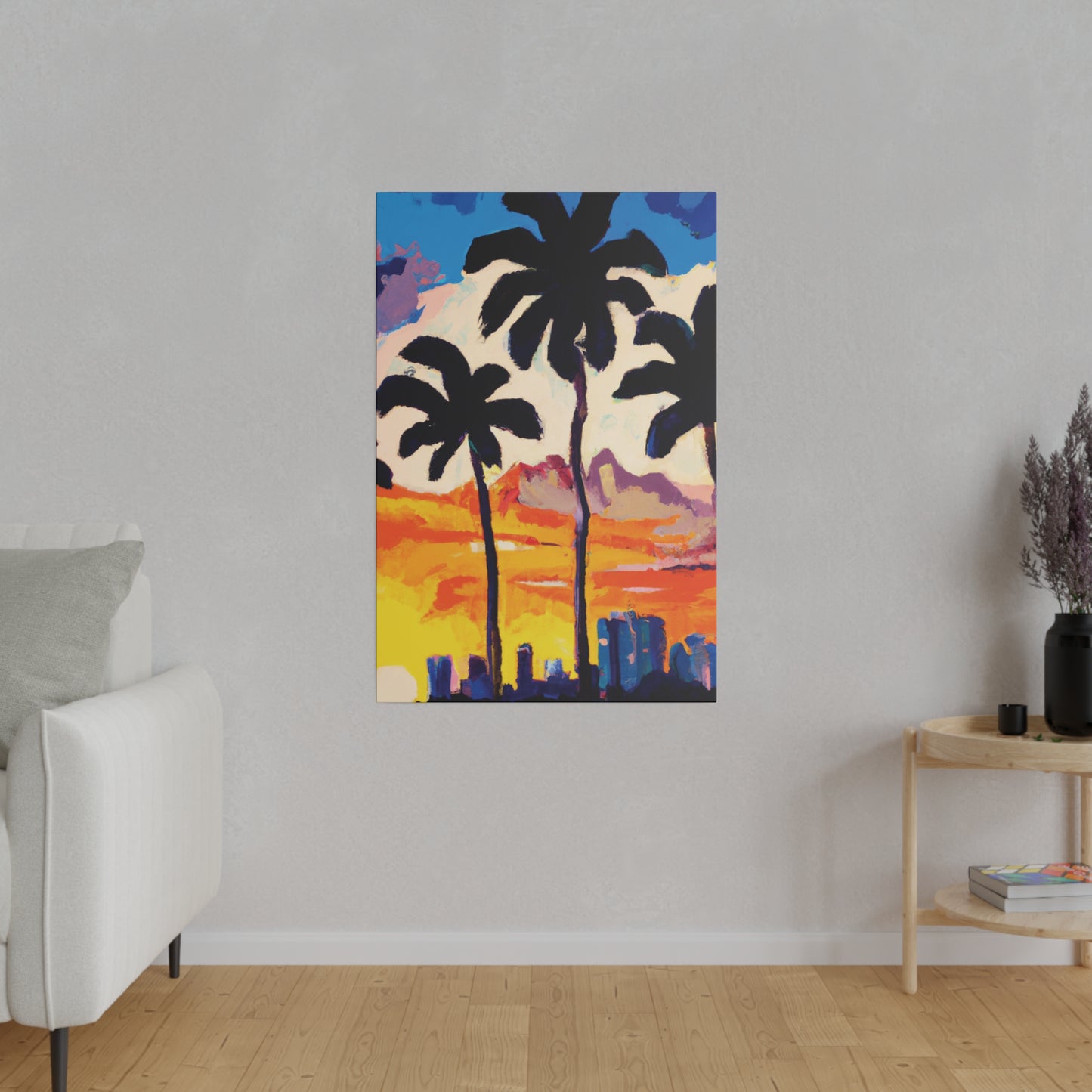 6586K - Miami Beach Sunset Painting Print | Miami | Beach | Sunset | Poster | Home Decor | Wall Art | Canvas