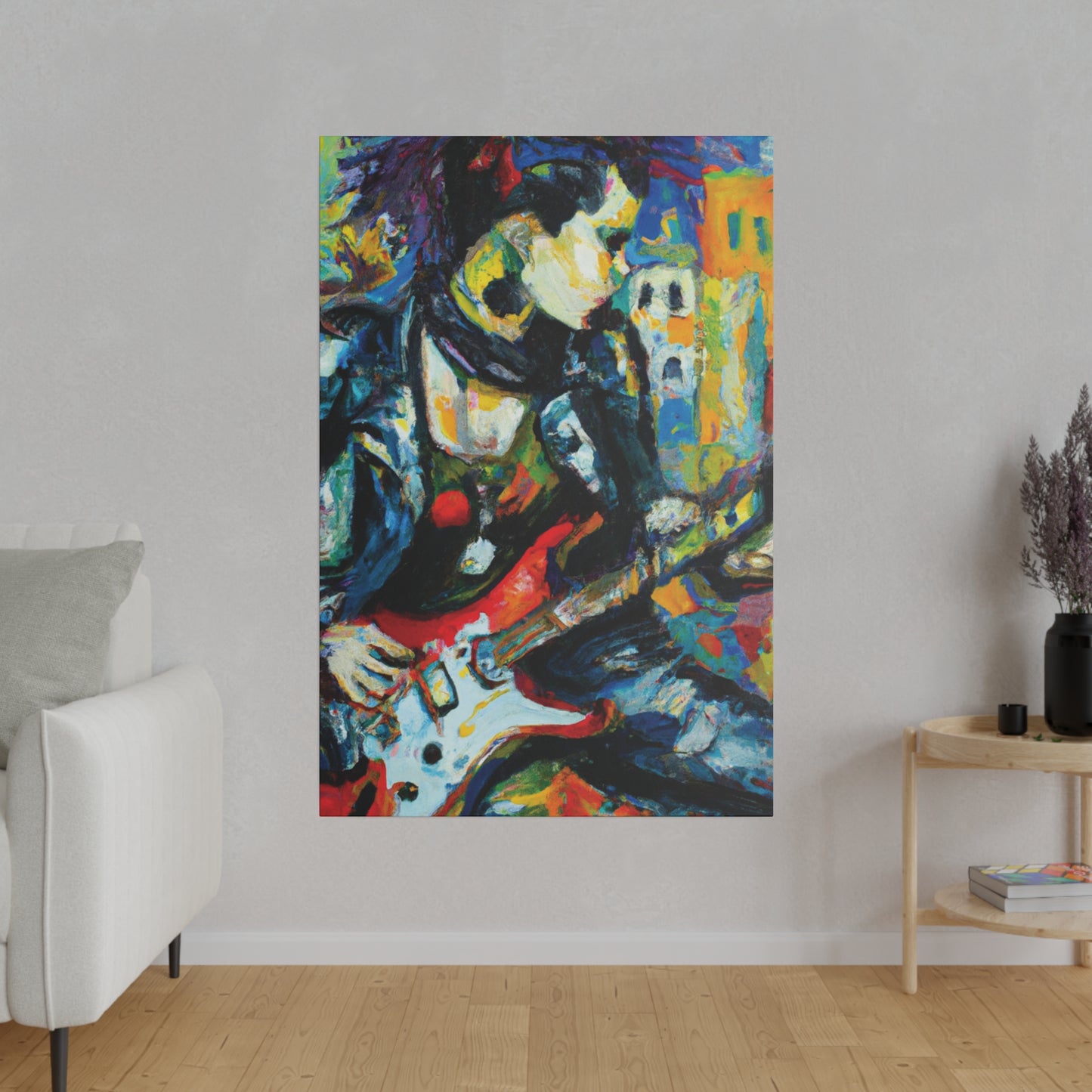 7547K - Rockstar Oil Painting Style Print | Poster | Home Decor | Wall Art | Music Art | Canvas